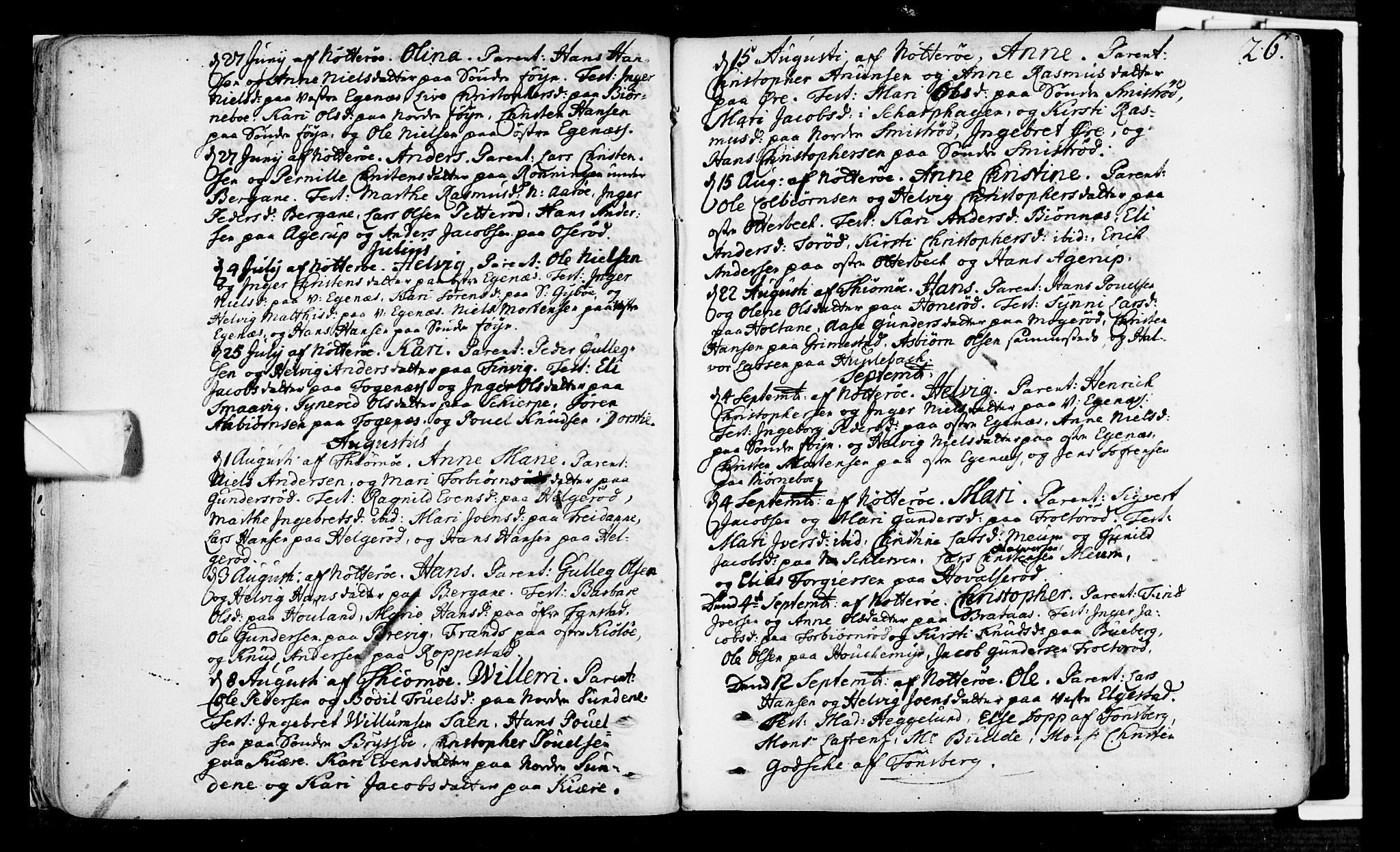 Nøtterøy kirkebøker, SAKO/A-354/F/Fa/L0002: Parish register (official) no. I 2, 1738-1790, p. 26