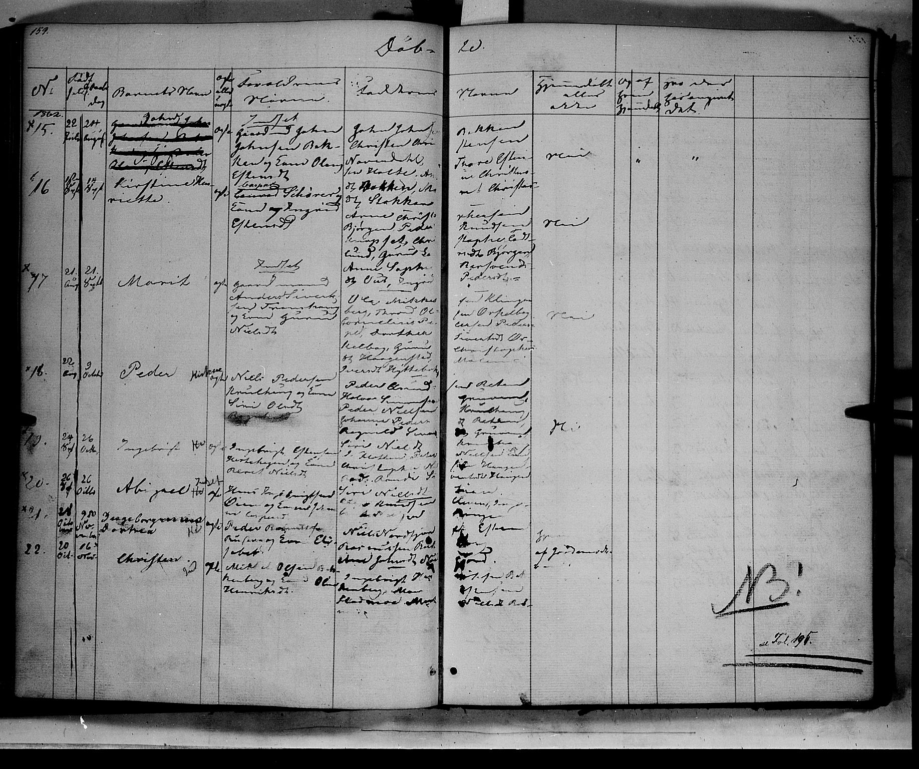 Kvikne prestekontor, AV/SAH-PREST-064/H/Ha/Haa/L0005: Parish register (official) no. 5, 1841-1862, p. 159