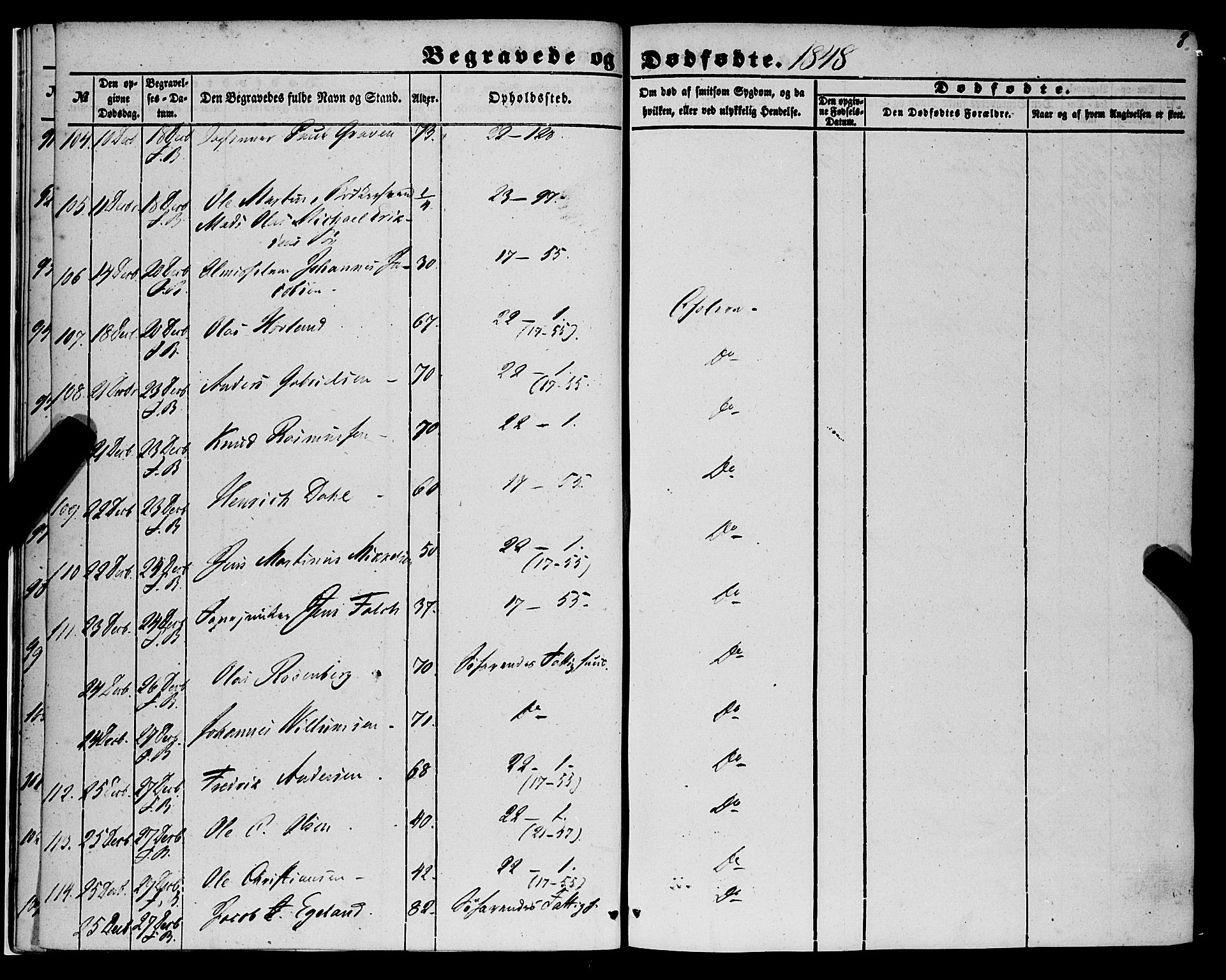 Korskirken sokneprestembete, SAB/A-76101/H/Haa: Parish register (official) no. E 2, 1848-1862, p. 8