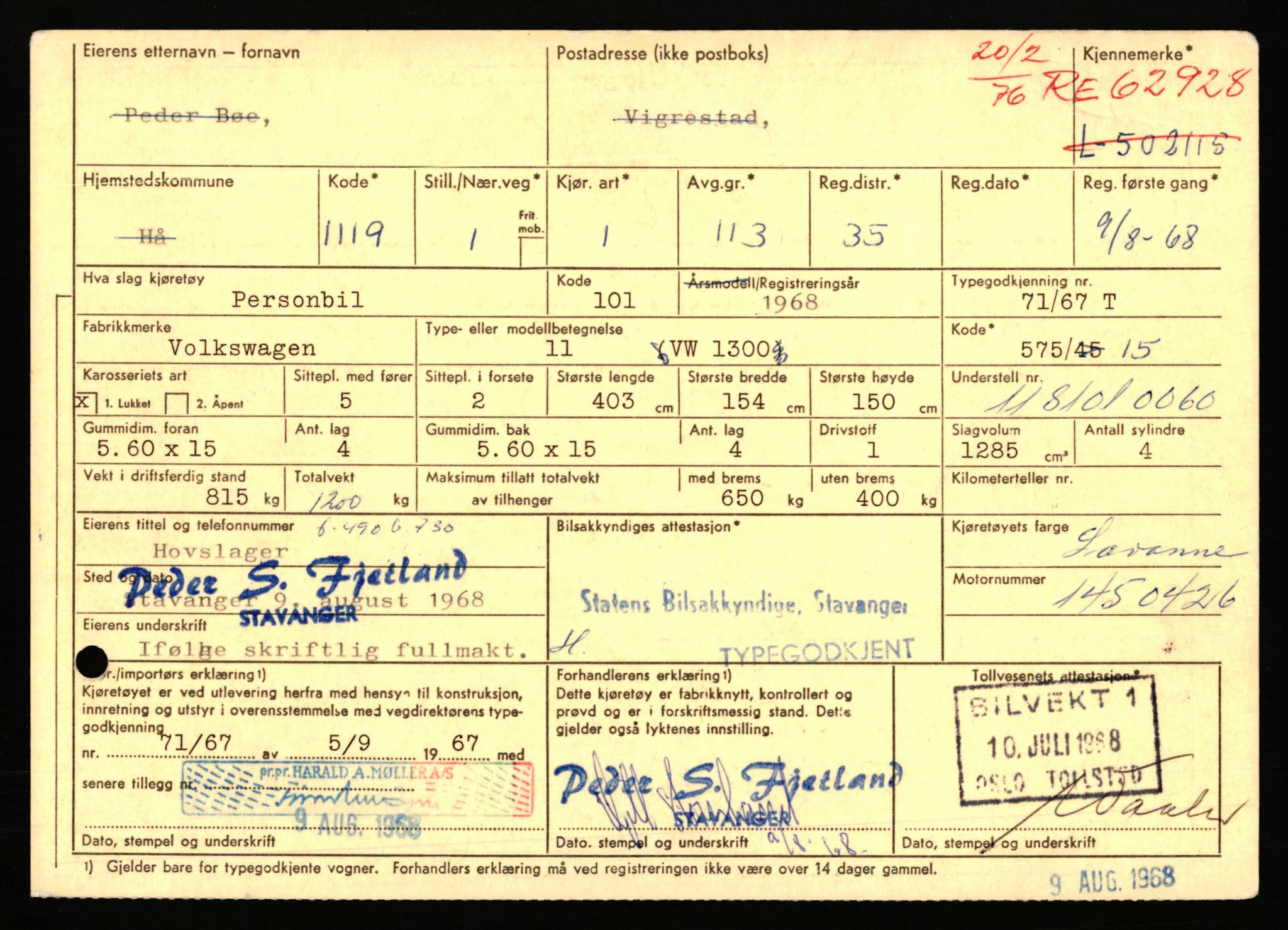 Stavanger trafikkstasjon, AV/SAST-A-101942/0/F/L0077: L-500000 - L-502999, 1930-1971, p. 1455