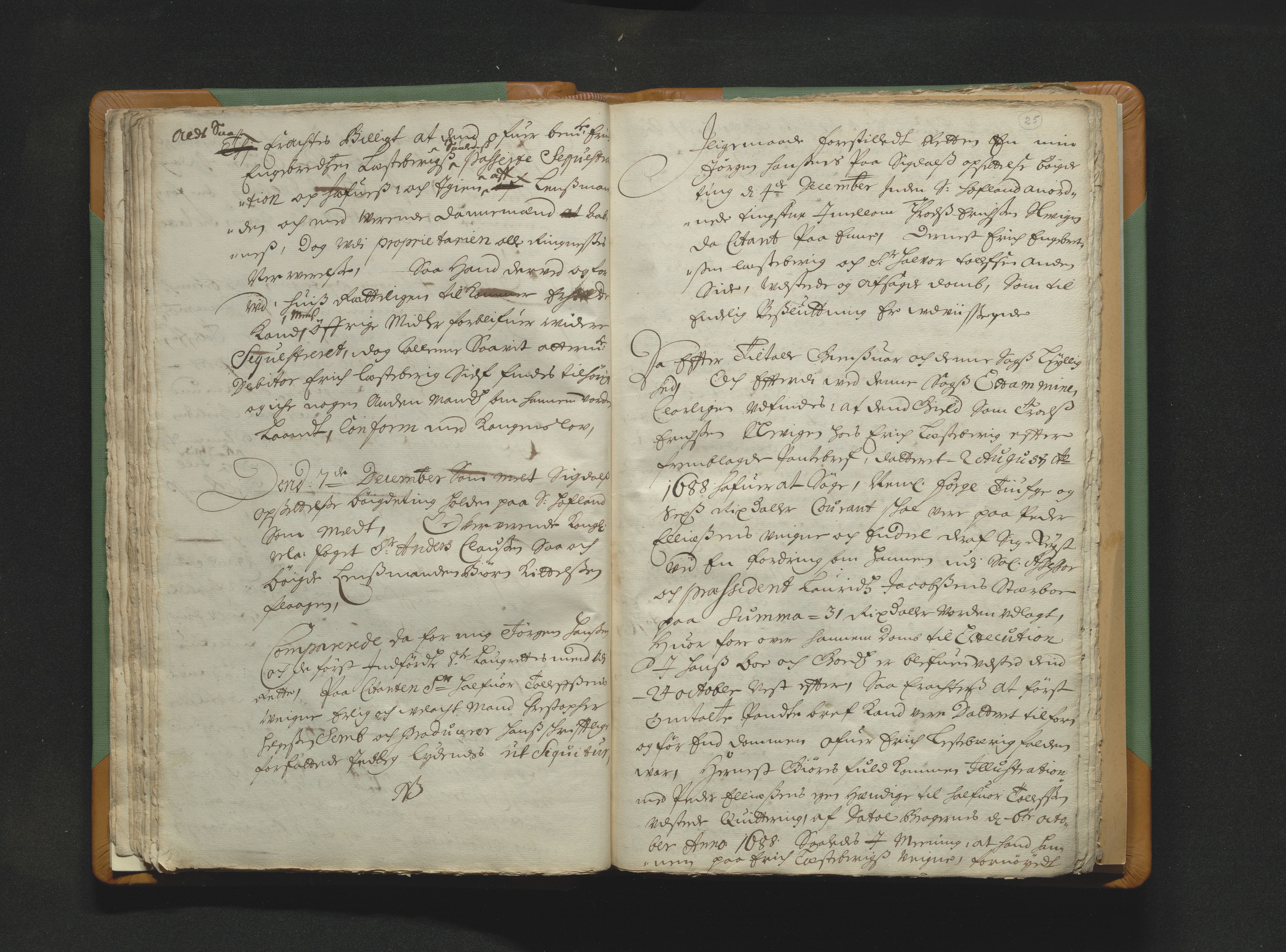 Eiker, Modum og Sigdal sorenskriveri, AV/SAKO-A-123/H/Hb/Hba/L0002b: Skifteprotokoll, 1678-1696, p. 24b-25a