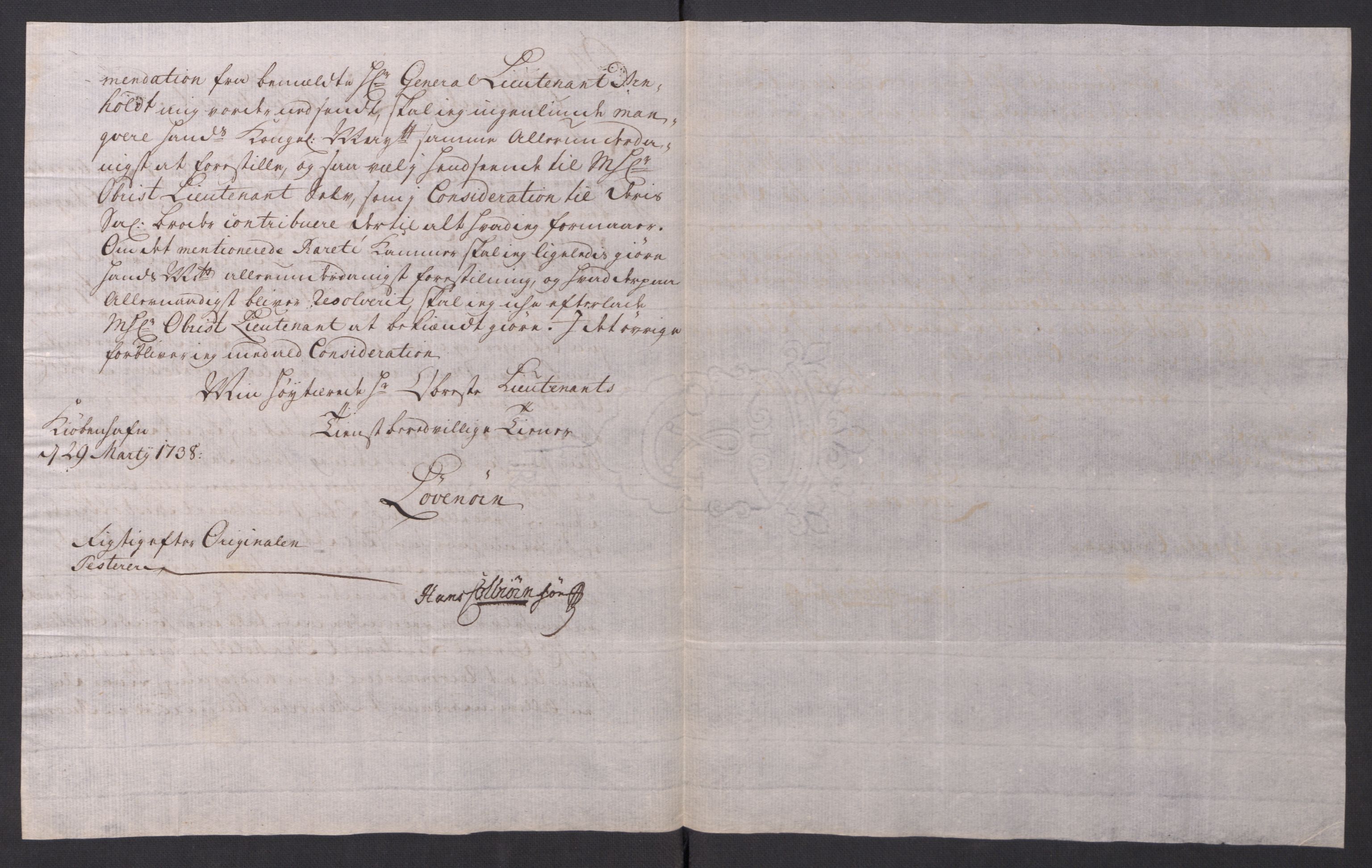 Kommanderende general (KG I) med Det norske krigsdirektorium, AV/RA-EA-5419/D/L0154: Fredriksten festning: Brev, inventarfortegnelser og regnskapsekstrakter, 1730-1739, p. 603