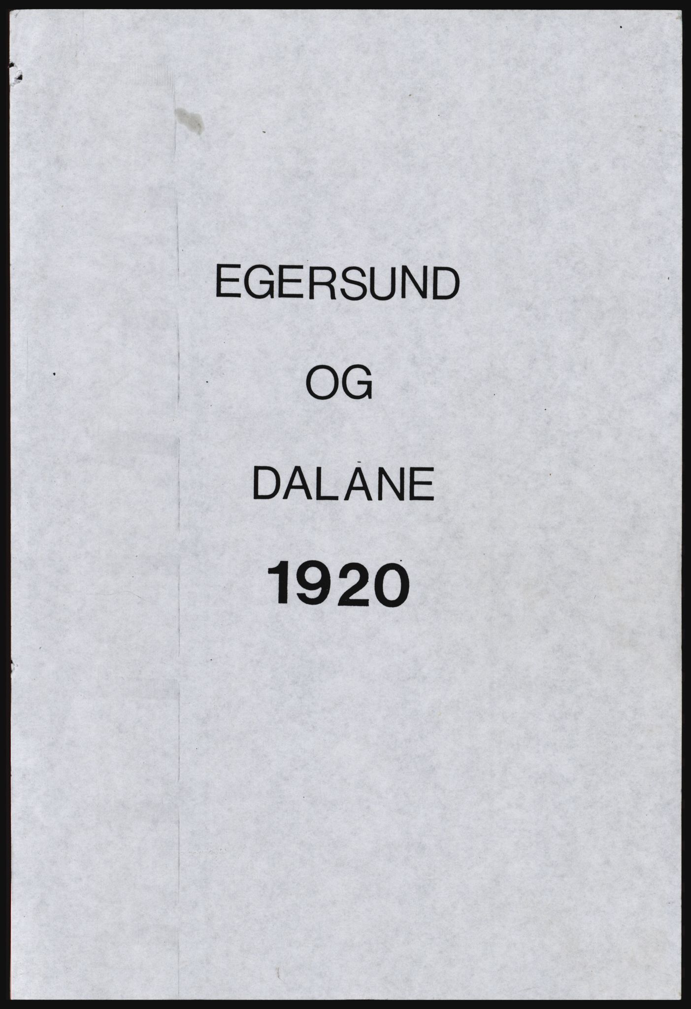 SAST, Copy of 1920 census for Dalane, 1920, p. 3