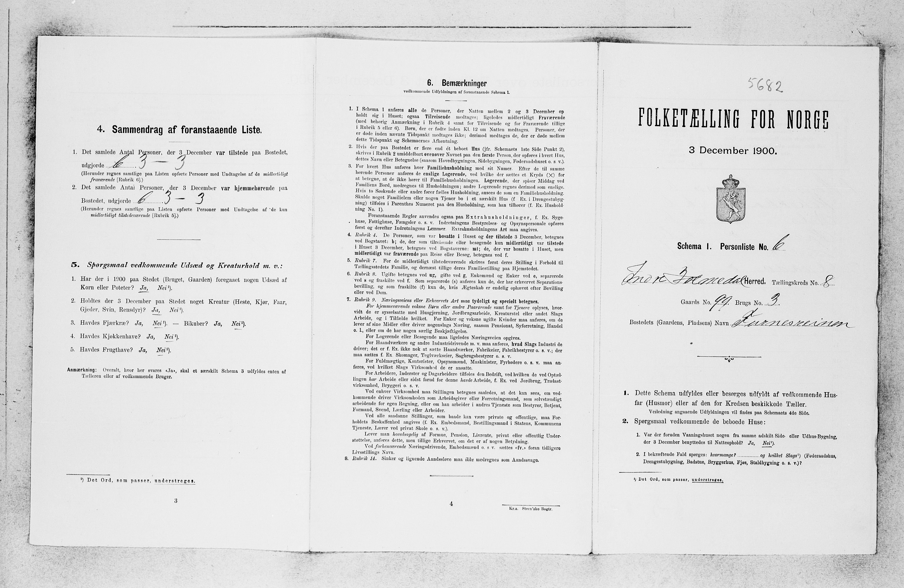 SAB, 1900 census for Indre Holmedal, 1900, p. 777