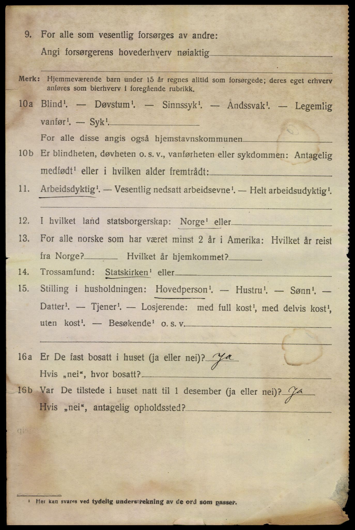 SAKO, 1920 census for Stokke, 1920, p. 10907