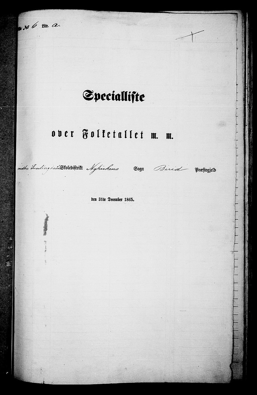 RA, 1865 census for Biri, 1865, p. 140