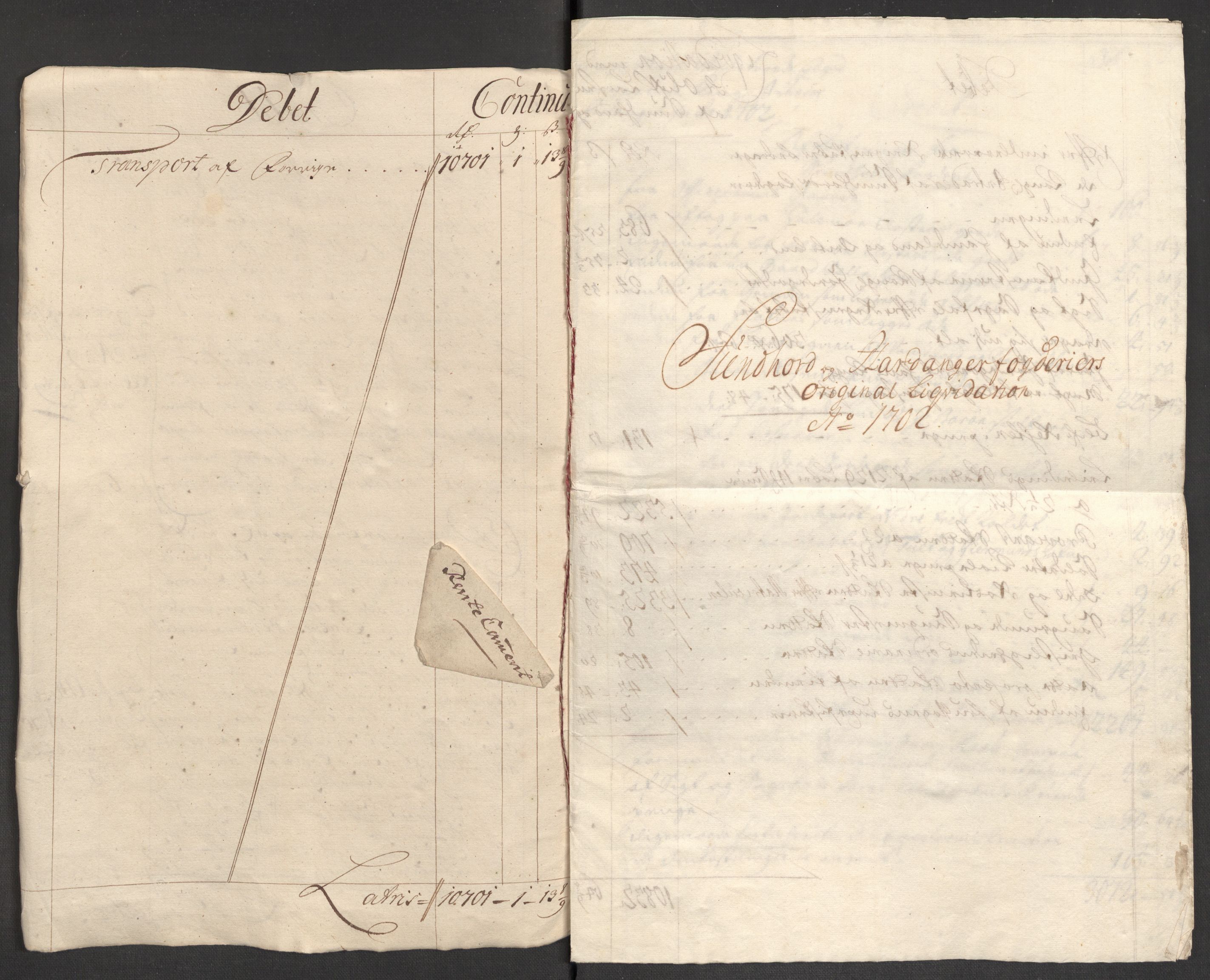 Rentekammeret inntil 1814, Reviderte regnskaper, Fogderegnskap, AV/RA-EA-4092/R48/L2980: Fogderegnskap Sunnhordland og Hardanger, 1702, p. 11