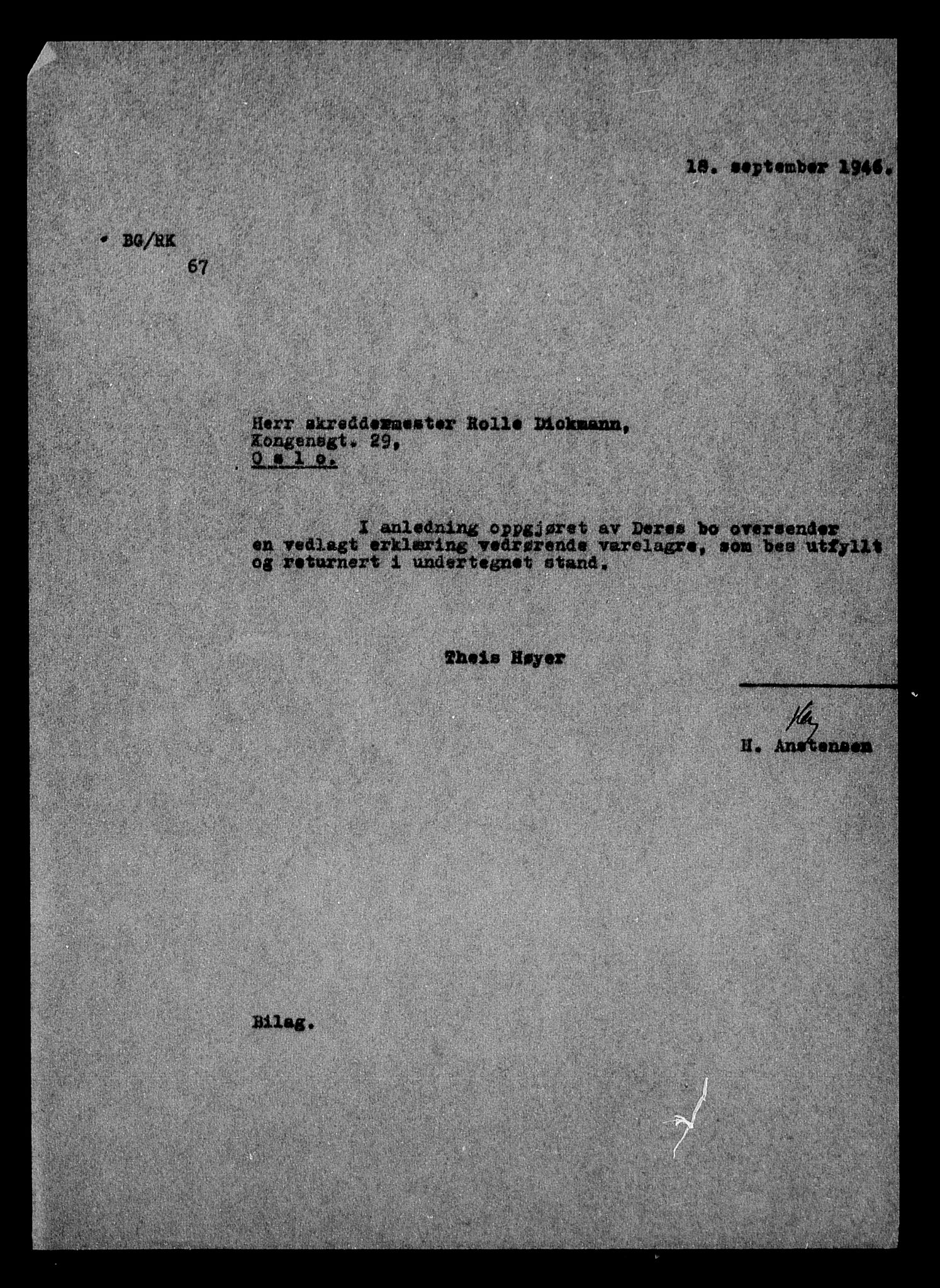 Justisdepartementet, Tilbakeføringskontoret for inndratte formuer, AV/RA-S-1564/H/Hc/Hcc/L0930: --, 1945-1947, p. 275