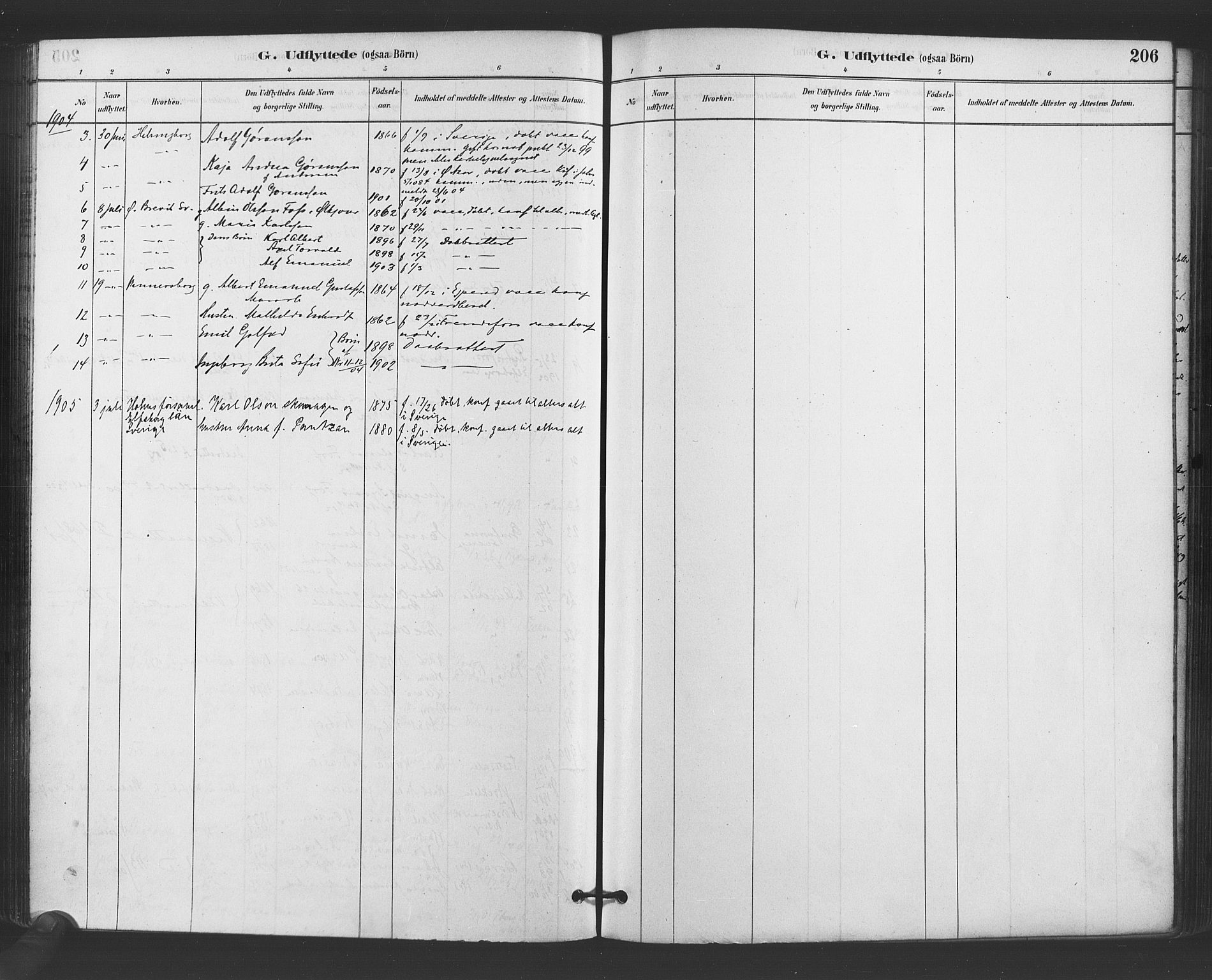 Paulus prestekontor Kirkebøker, AV/SAO-A-10871/F/Fa/L0005: Parish register (official) no. 5, 1879-1889, p. 206