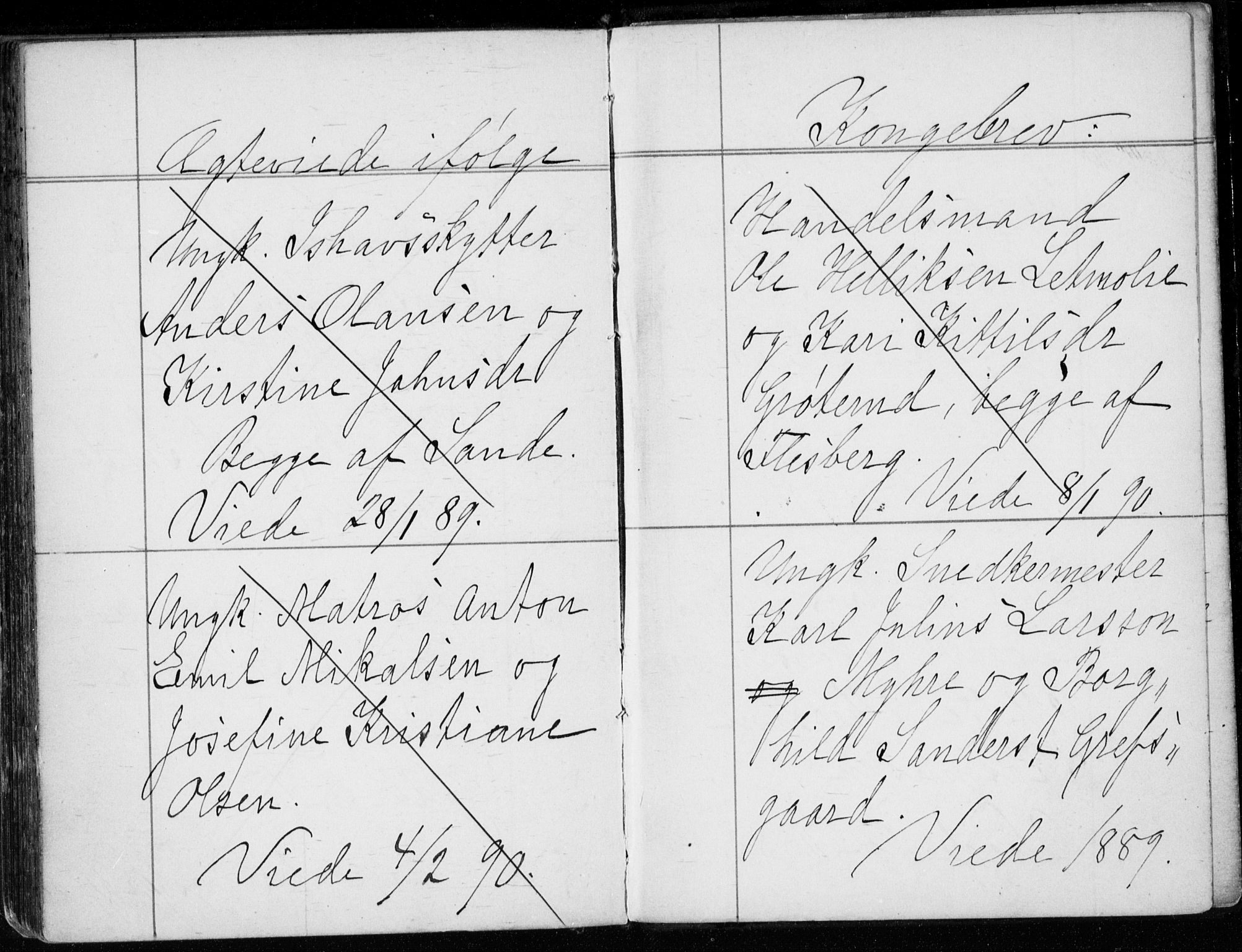 Strømsø kirkebøker, SAKO/A-246/H/Ha/L0007: Banns register no. 7, 1884-1896