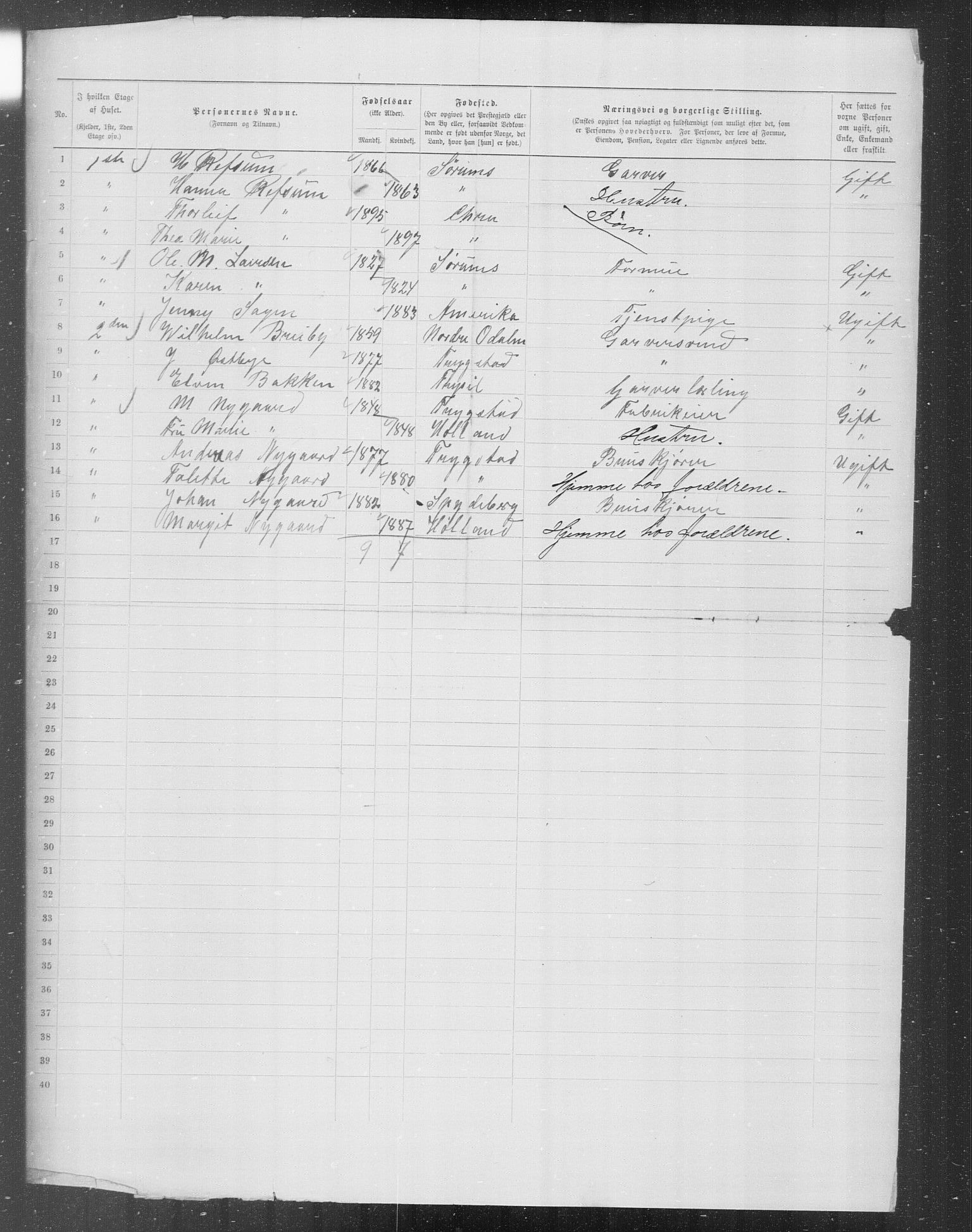 OBA, Municipal Census 1899 for Kristiania, 1899, p. 6918