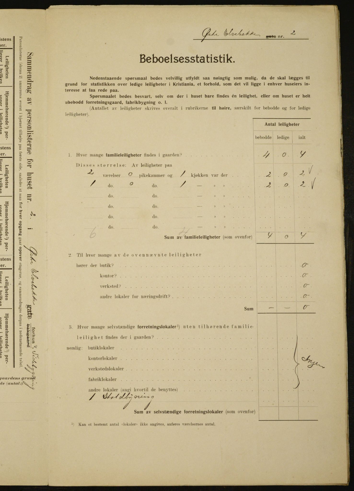 OBA, Municipal Census 1910 for Kristiania, 1910, p. 122678