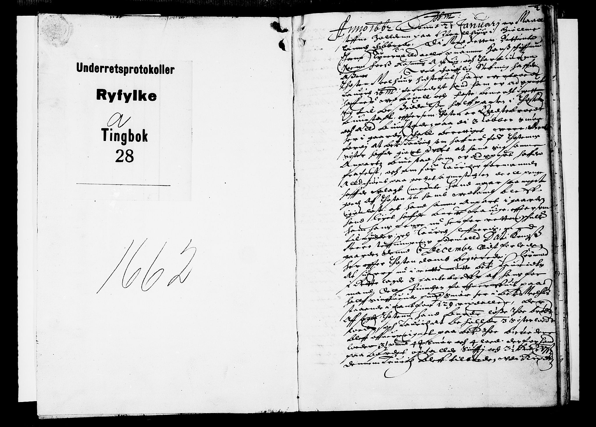 Ryfylke tingrett, AV/SAST-A-100055/001/I/IB/IBA/L0028: Tingbok, Ryfylke, 1662, p. 1b-2a