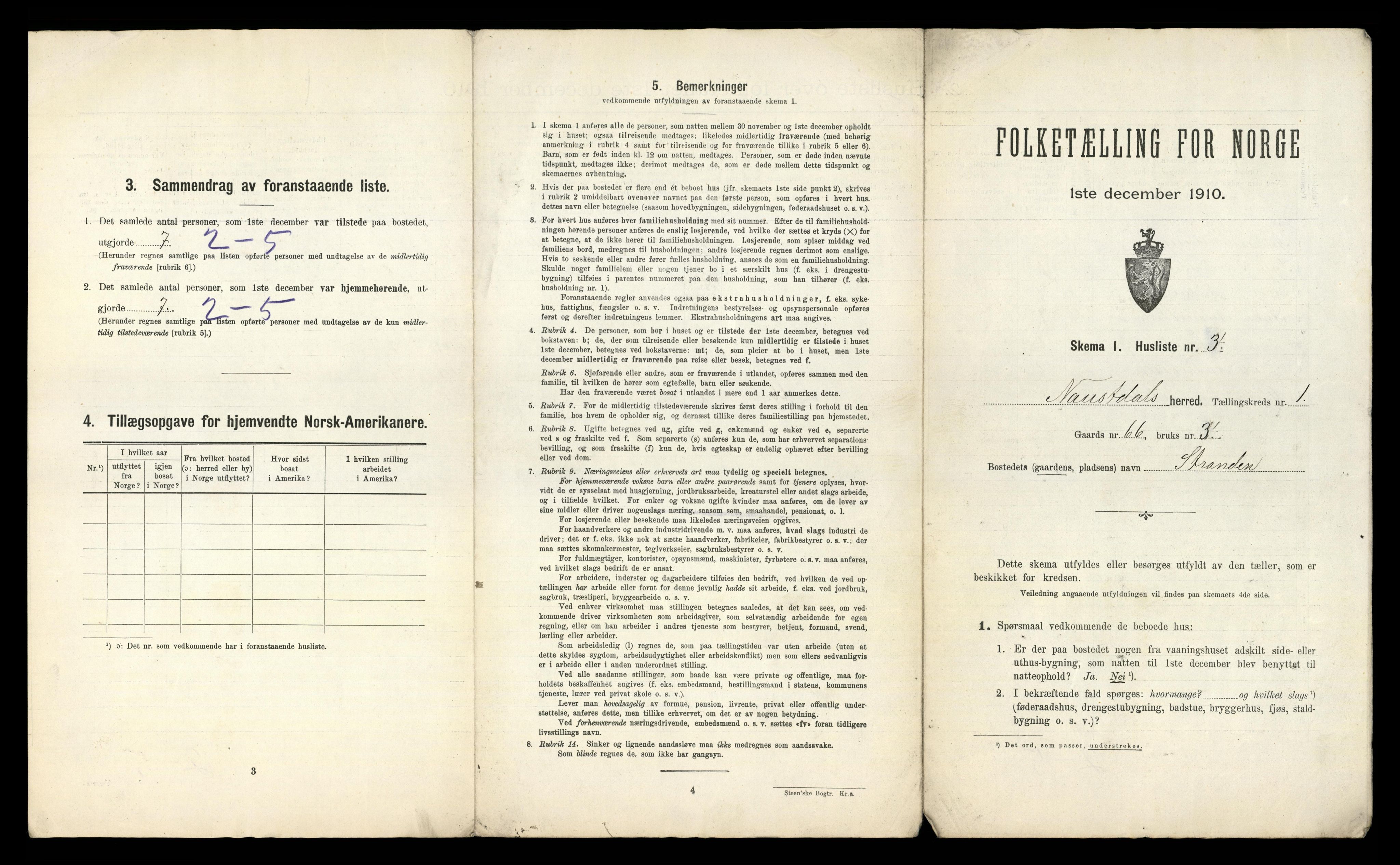 RA, 1910 census for Naustdal, 1910, p. 37