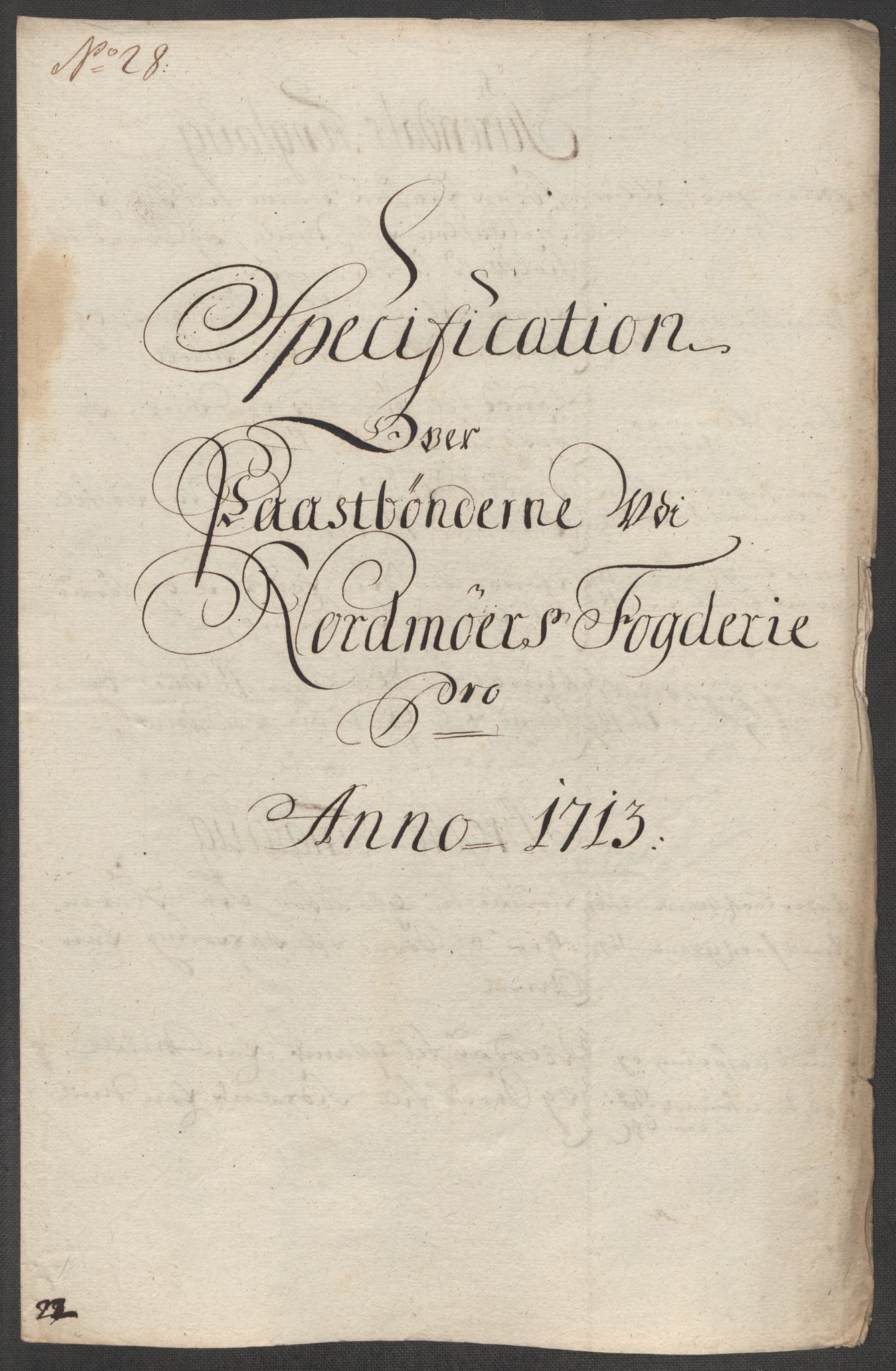 Rentekammeret inntil 1814, Reviderte regnskaper, Fogderegnskap, RA/EA-4092/R56/L3747: Fogderegnskap Nordmøre, 1713, p. 174