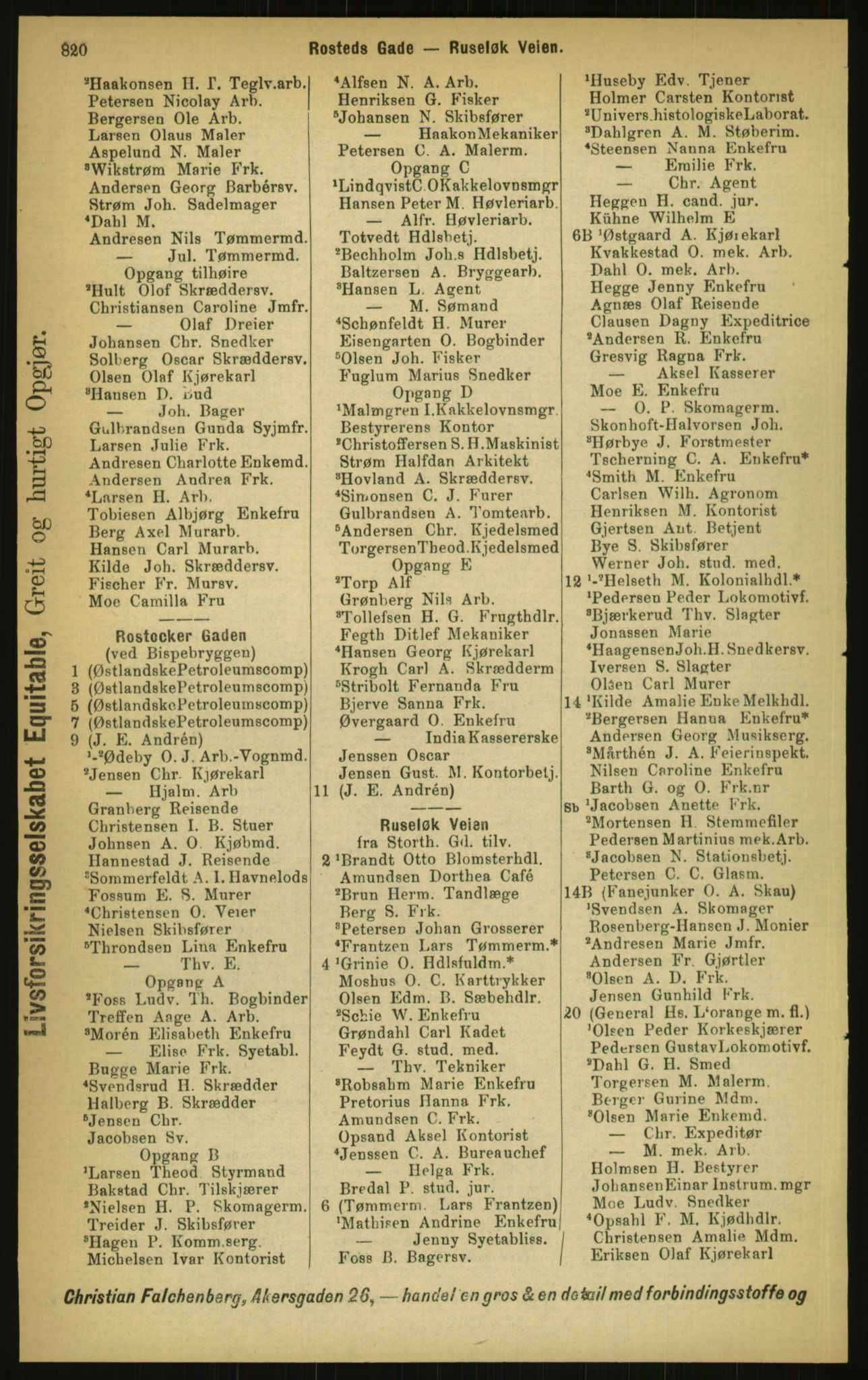 Kristiania/Oslo adressebok, PUBL/-, 1897, p. 820