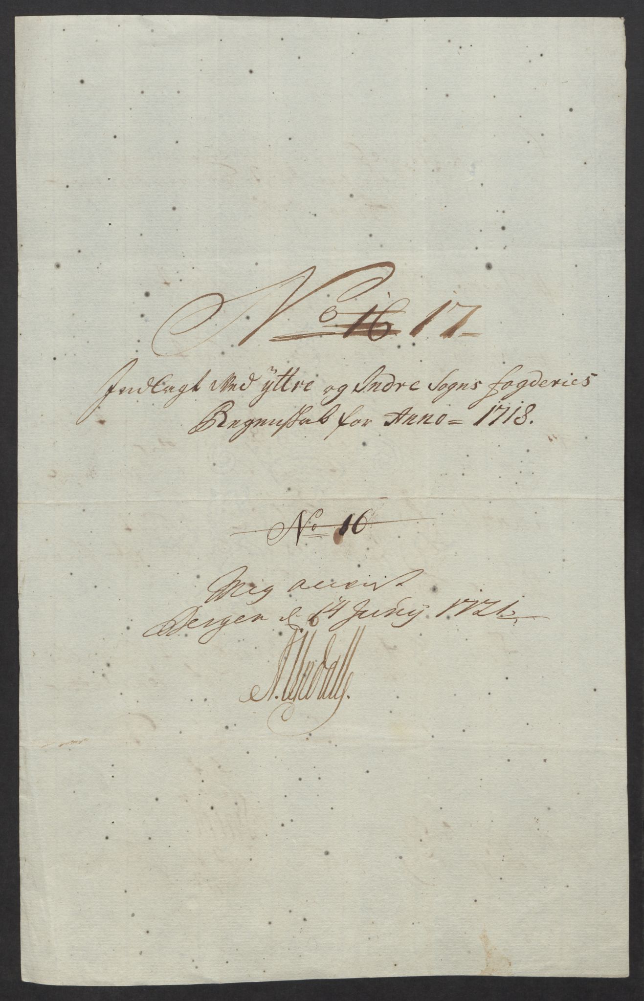 Rentekammeret inntil 1814, Reviderte regnskaper, Fogderegnskap, AV/RA-EA-4092/R52/L3321: Fogderegnskap Sogn, 1717-1718, p. 566