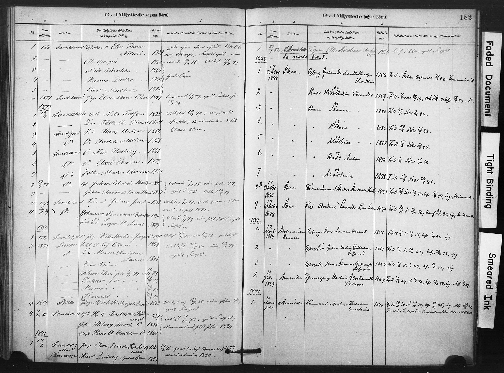 Andebu kirkebøker, AV/SAKO-A-336/F/Fc/L0001: Parish register (official) no. III 1, 1878-1902, p. 182