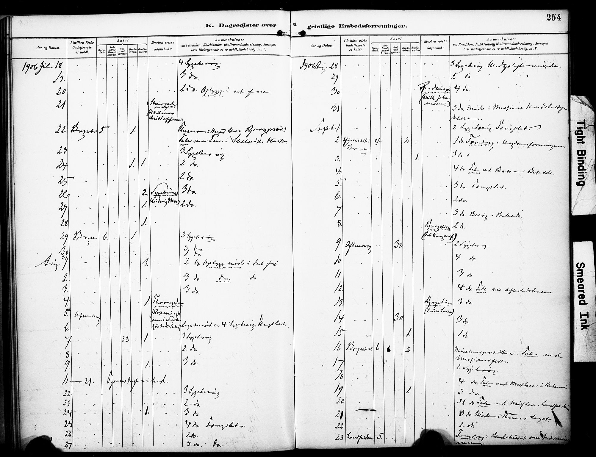 Bragernes kirkebøker, AV/SAKO-A-6/F/Fc/L0006: Parish register (official) no. III 6, 1888-1899, p. 254