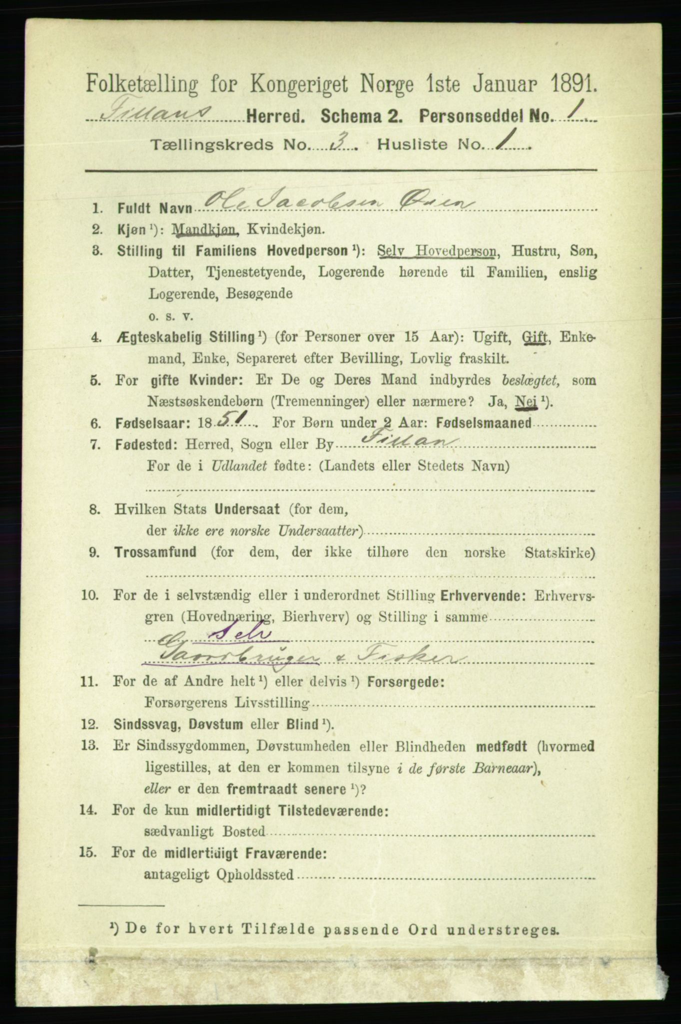 RA, 1891 census for 1616 Fillan, 1891, p. 456