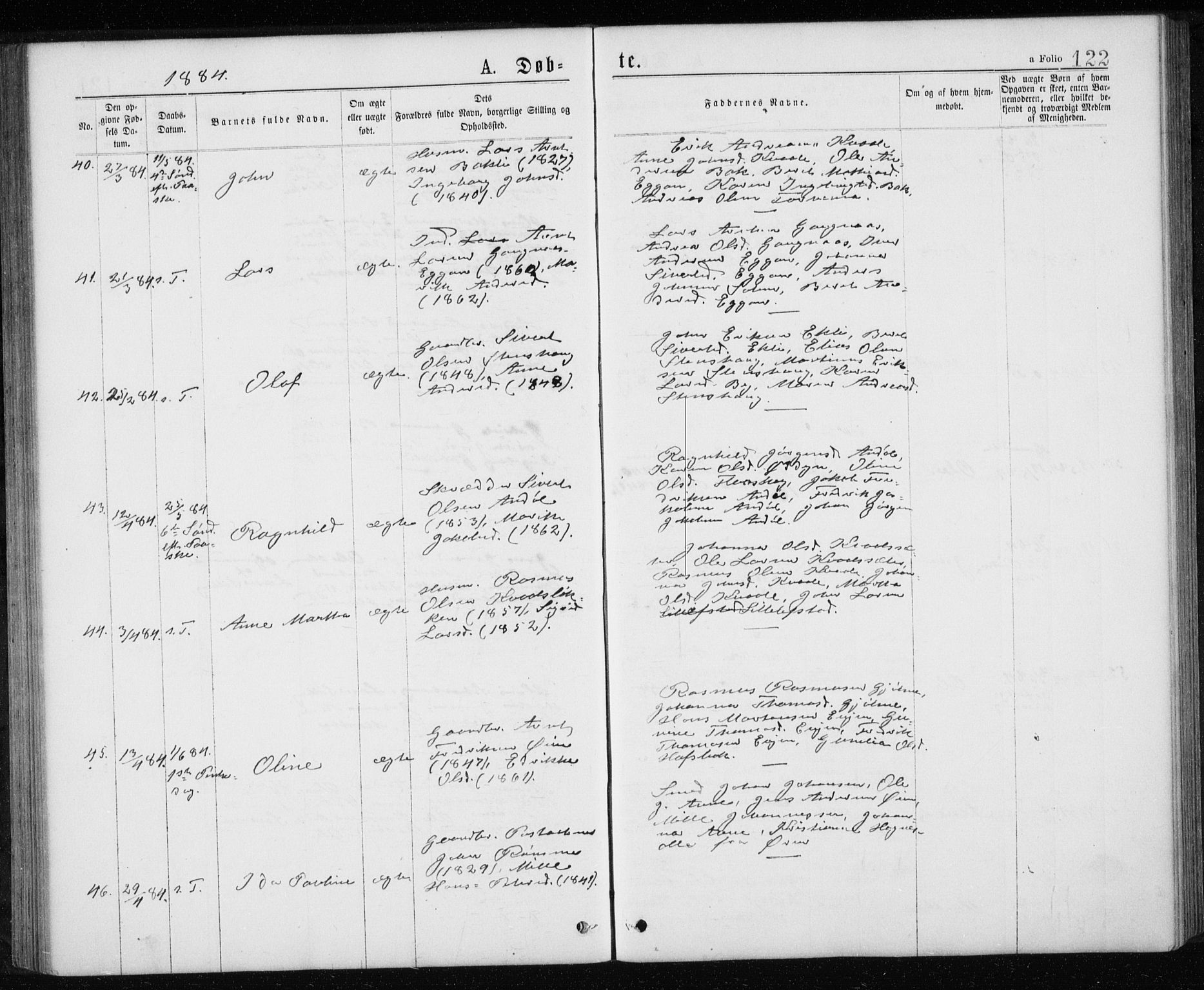 Ministerialprotokoller, klokkerbøker og fødselsregistre - Sør-Trøndelag, AV/SAT-A-1456/668/L0817: Parish register (copy) no. 668C06, 1873-1884, p. 122