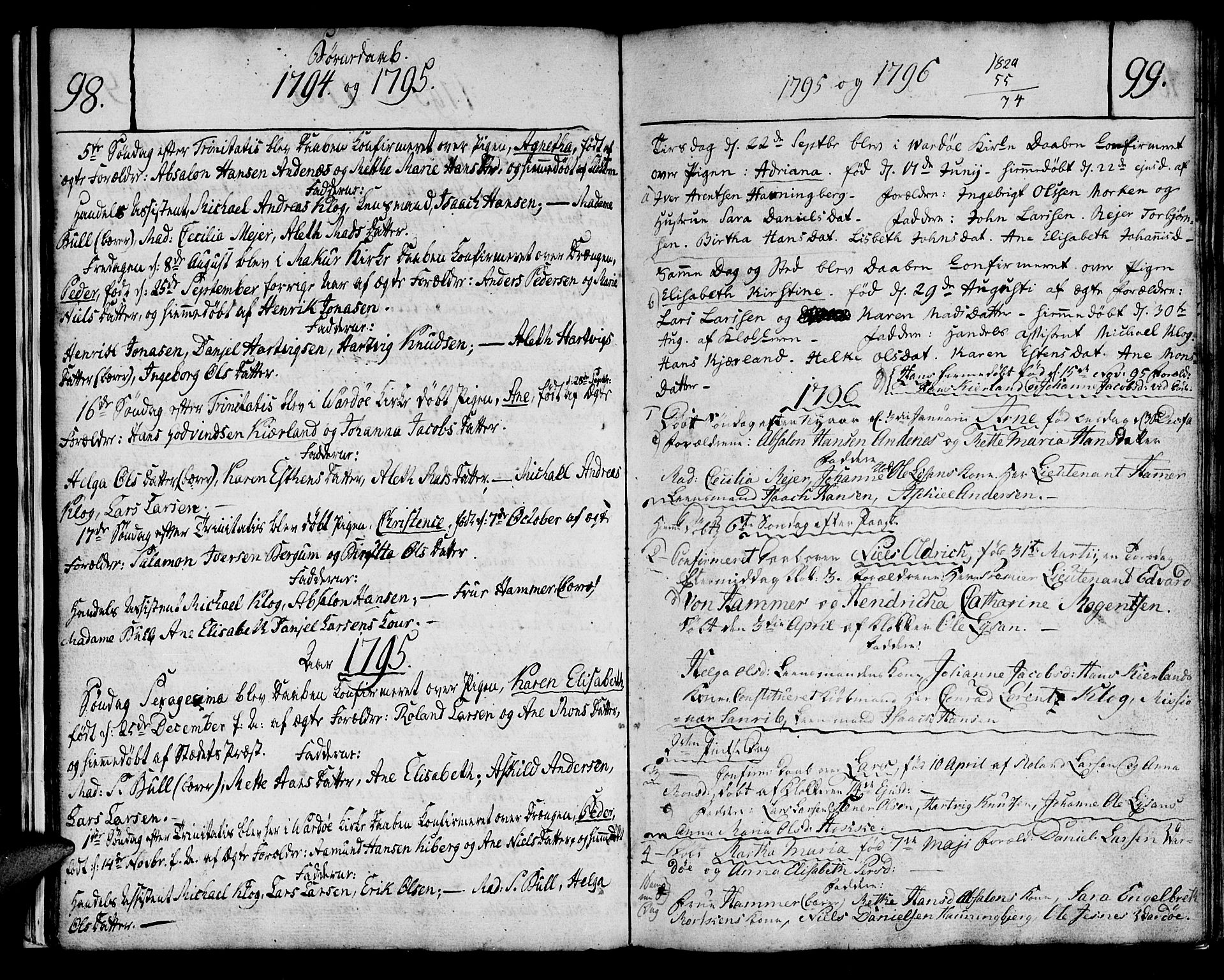 Vardø sokneprestkontor, SATØ/S-1332/H/Ha/L0001kirke: Parish register (official) no. 1, 1769-1804, p. 98-99