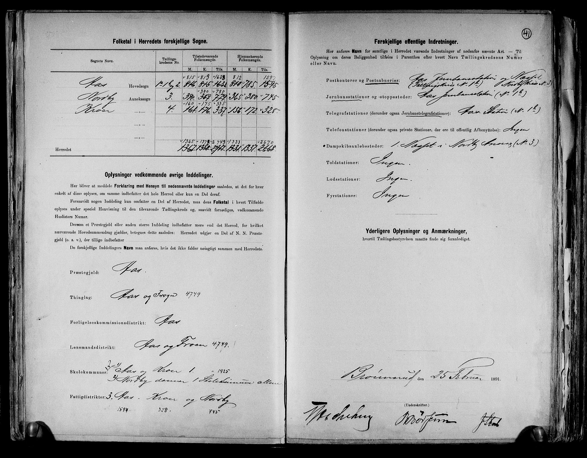 RA, 1891 census for 0214 Ås, 1891, p. 4