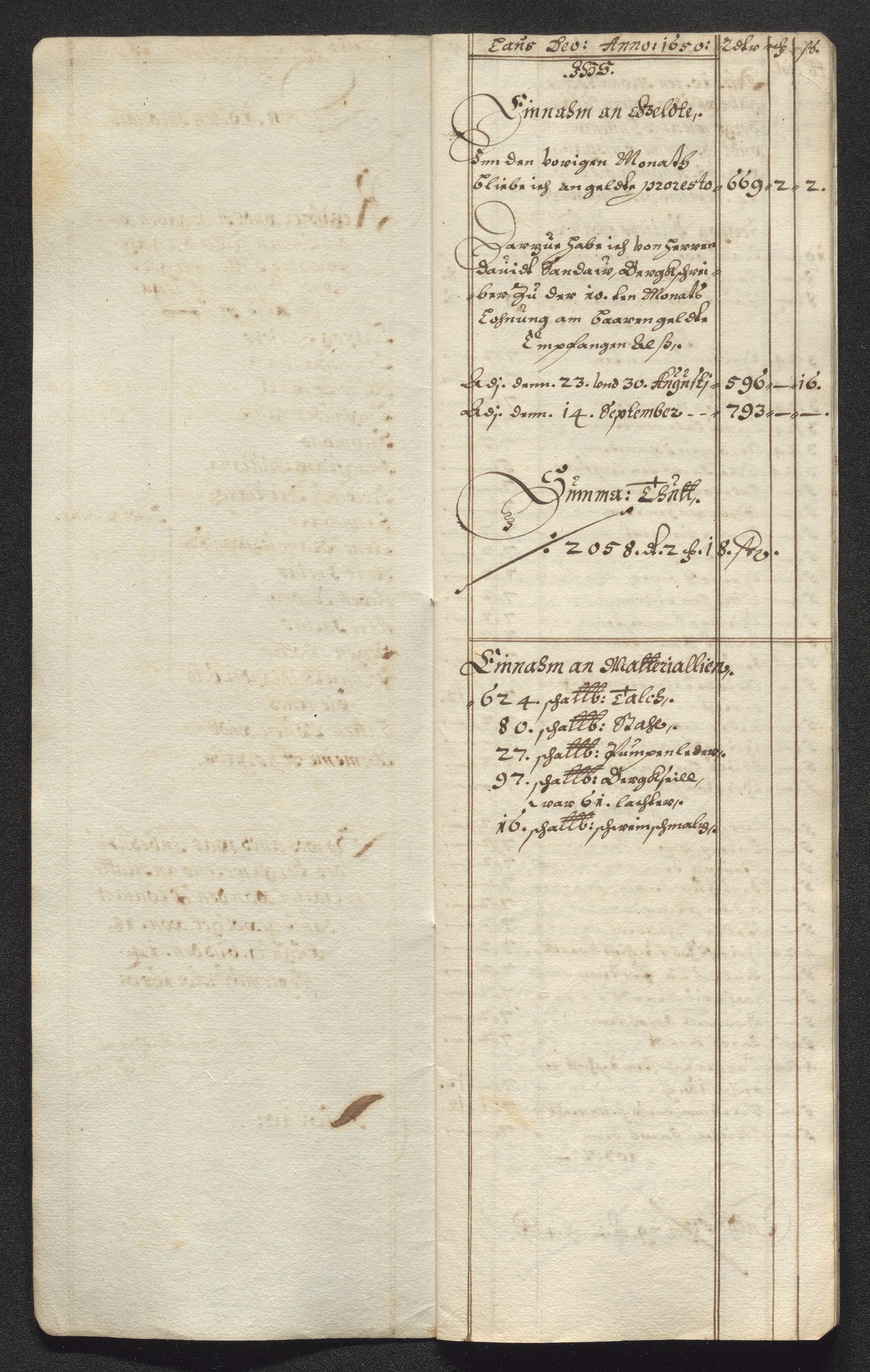 Kongsberg Sølvverk 1623-1816, SAKO/EA-3135/001/D/Dc/Dcd/L0024: Utgiftsregnskap for gruver m.m. , 1650, p. 486