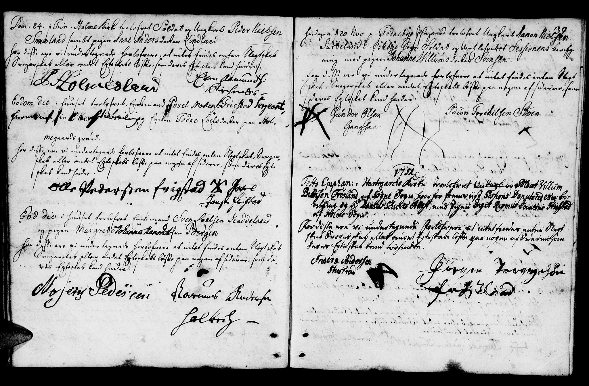 Mandal sokneprestkontor, SAK/1111-0030/F/Fa/Fab/L0001: Parish register (official) no. A 1, 1720-1793, p. 39