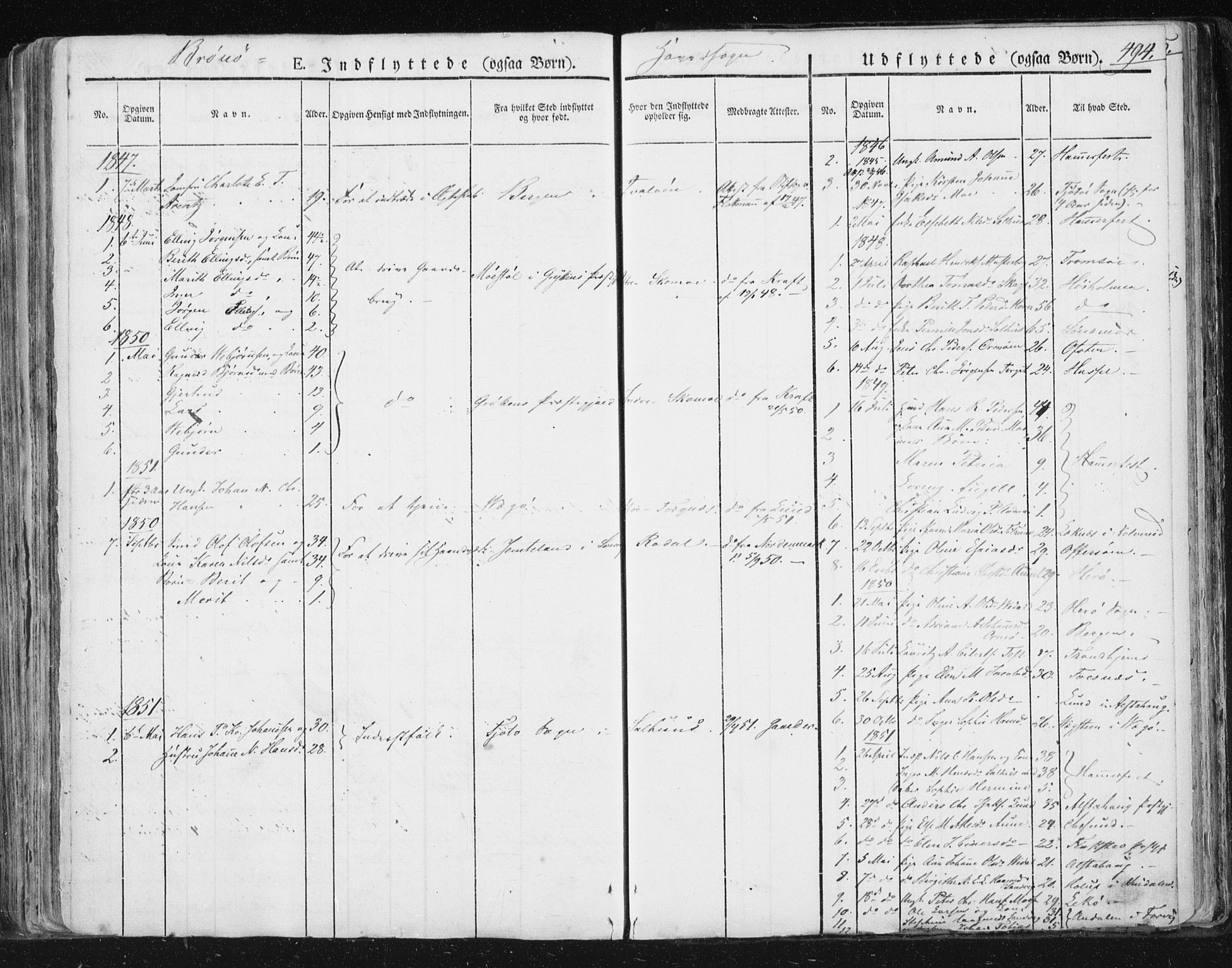 Ministerialprotokoller, klokkerbøker og fødselsregistre - Nordland, SAT/A-1459/813/L0198: Parish register (official) no. 813A08, 1834-1874, p. 494