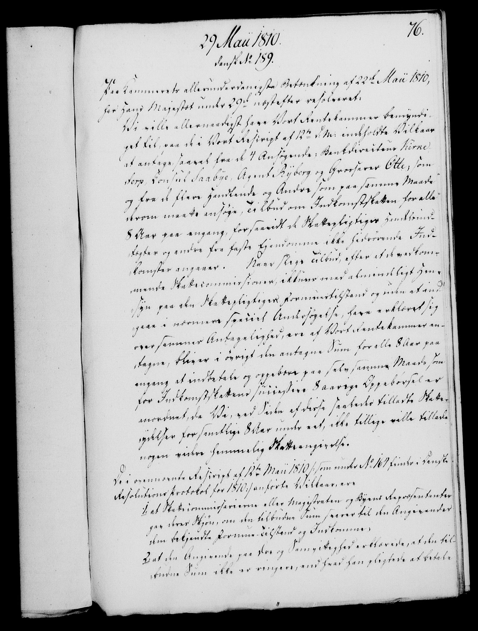 Rentekammeret, Kammerkanselliet, RA/EA-3111/G/Gf/Gfa/L0092: Norsk relasjons- og resolusjonsprotokoll (merket RK 52.92), 1810, p. 291