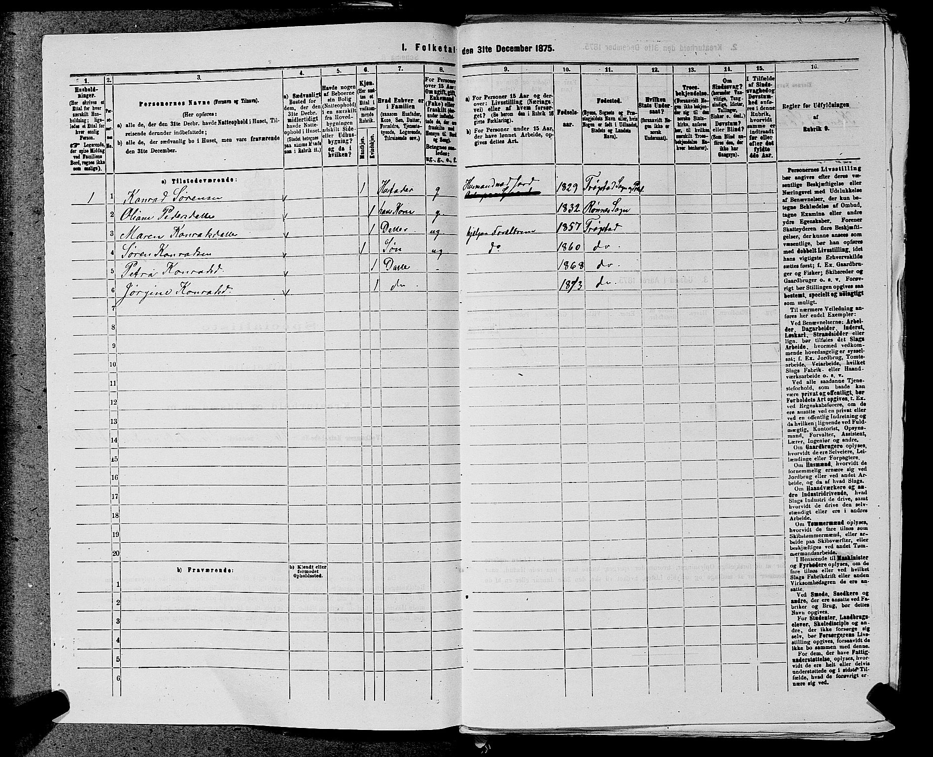 RA, 1875 census for 0218aP Vestre Aker, 1875, p. 1728