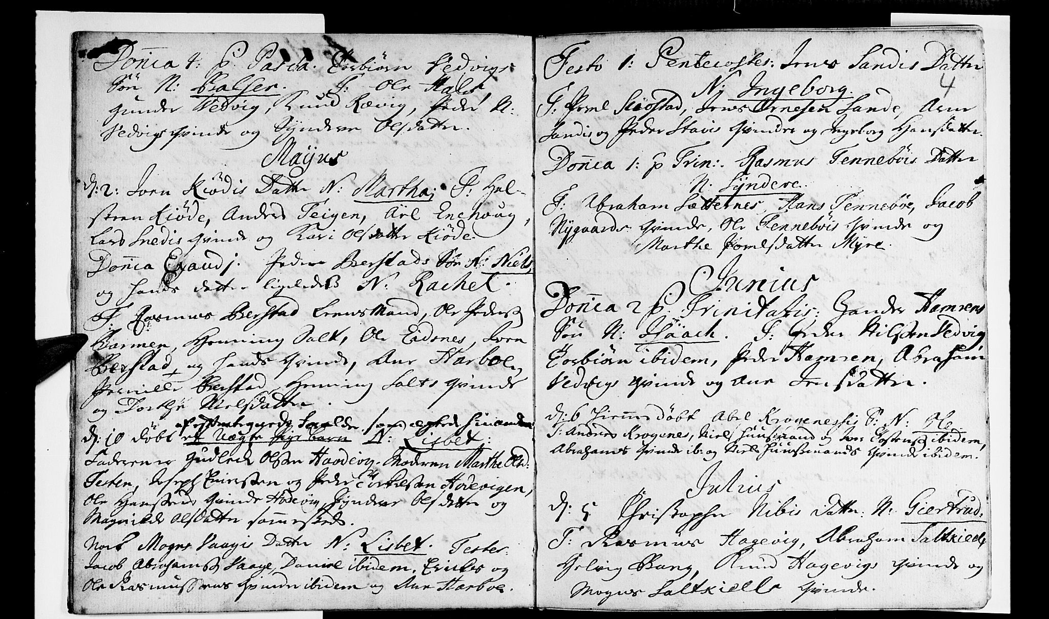 Selje sokneprestembete, AV/SAB-A-99938/H/Ha/Haa/Haaa: Parish register (official) no. A 3, 1731-1743, p. 4