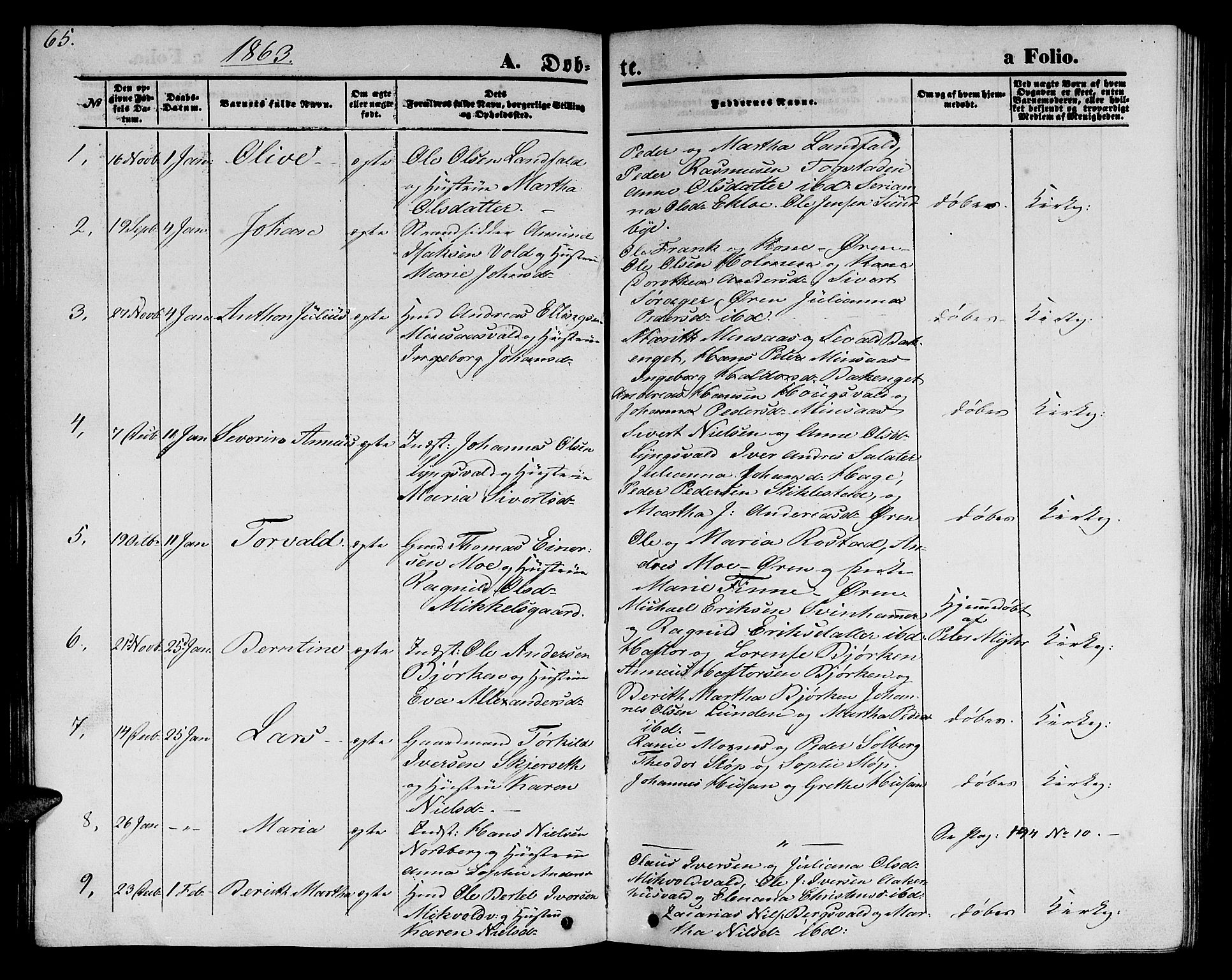 Ministerialprotokoller, klokkerbøker og fødselsregistre - Nord-Trøndelag, SAT/A-1458/723/L0254: Parish register (copy) no. 723C02, 1858-1868, p. 65