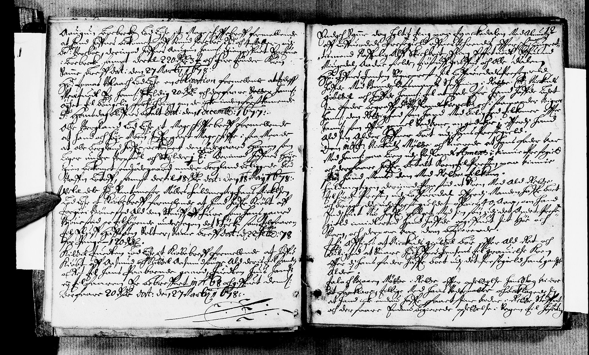 Vest-Telemark sorenskriveri, AV/SAKO-A-134/F/Fa/L0010: Tingbok, 1678, p. 12