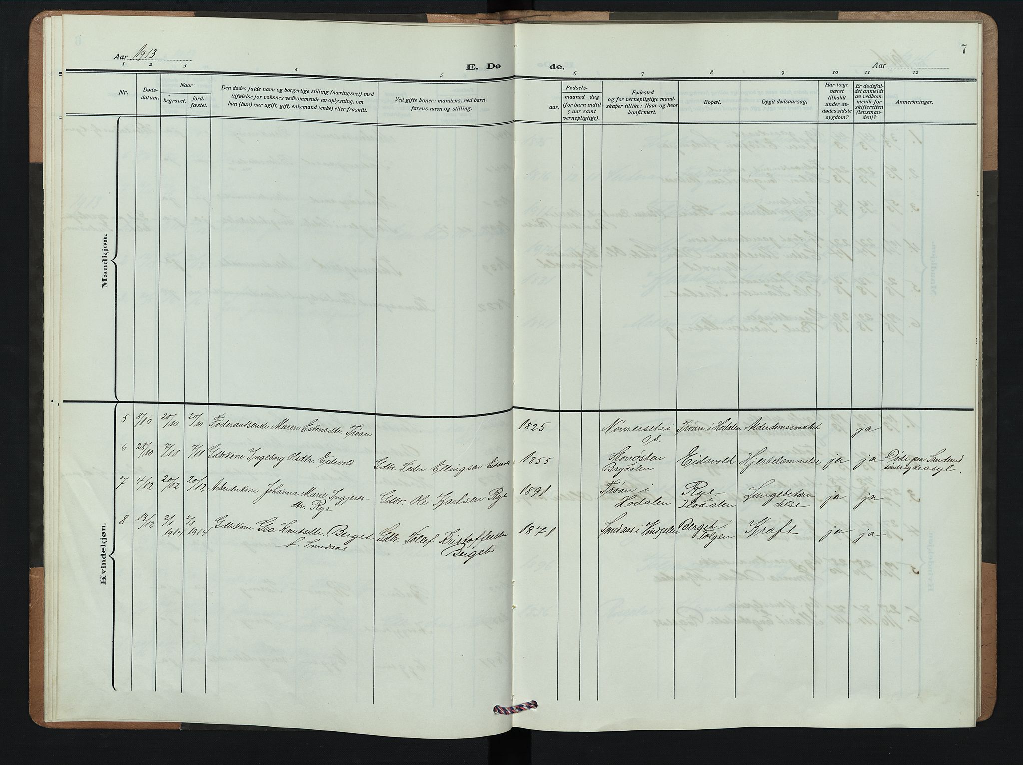 Tolga prestekontor, AV/SAH-PREST-062/L/L0012: Parish register (copy) no. 12, 1908-1948, p. 7