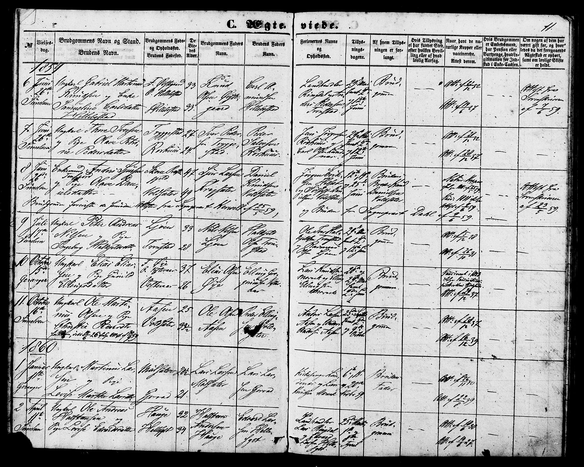Ministerialprotokoller, klokkerbøker og fødselsregistre - Møre og Romsdal, SAT/A-1454/517/L0224: Parish register (official) no. 517A04, 1853-1880, p. 11