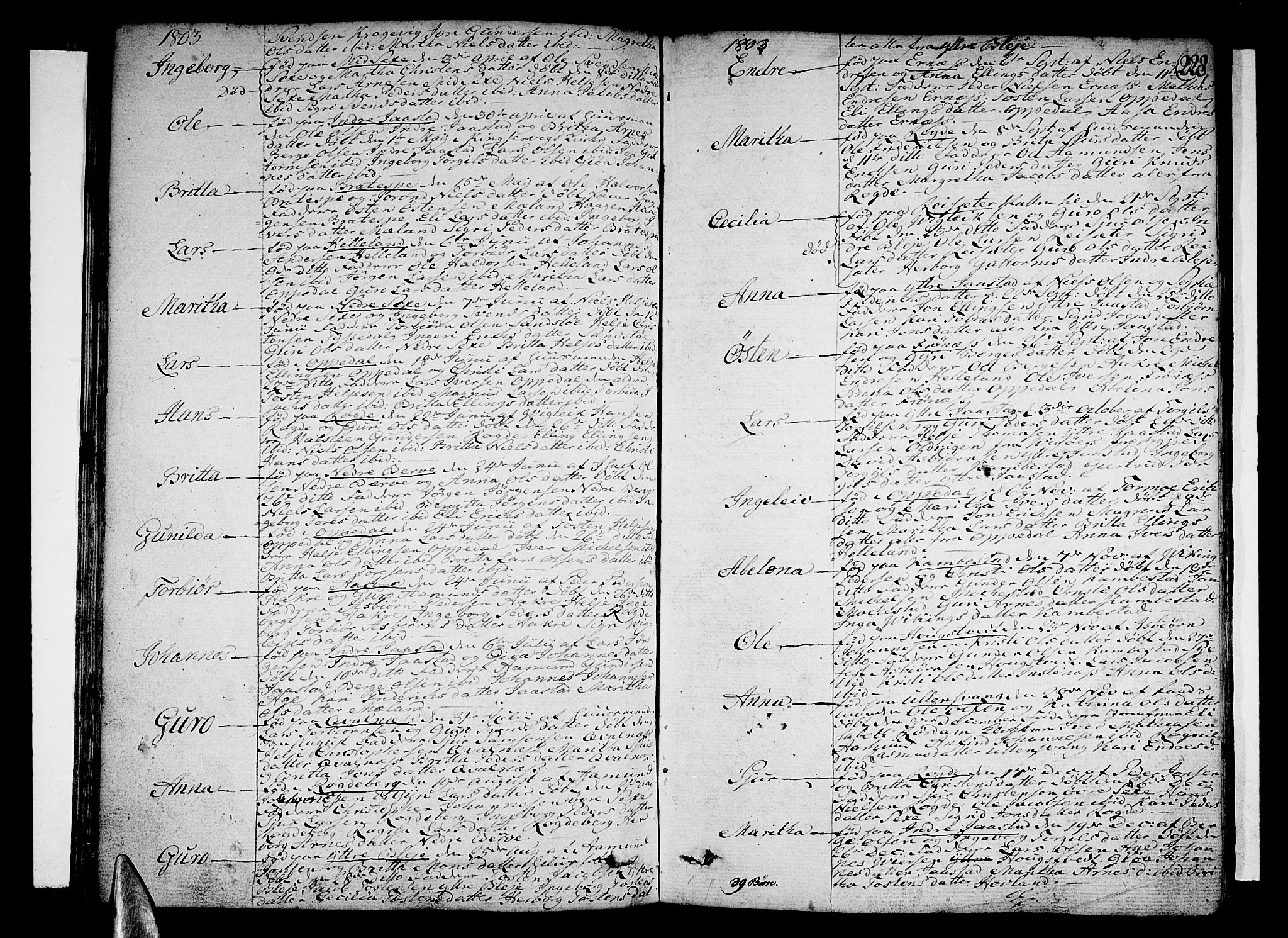 Ullensvang sokneprestembete, SAB/A-78701/H/Haa: Parish register (official) no. A 7 /1, 1788-1804, p. 227-228
