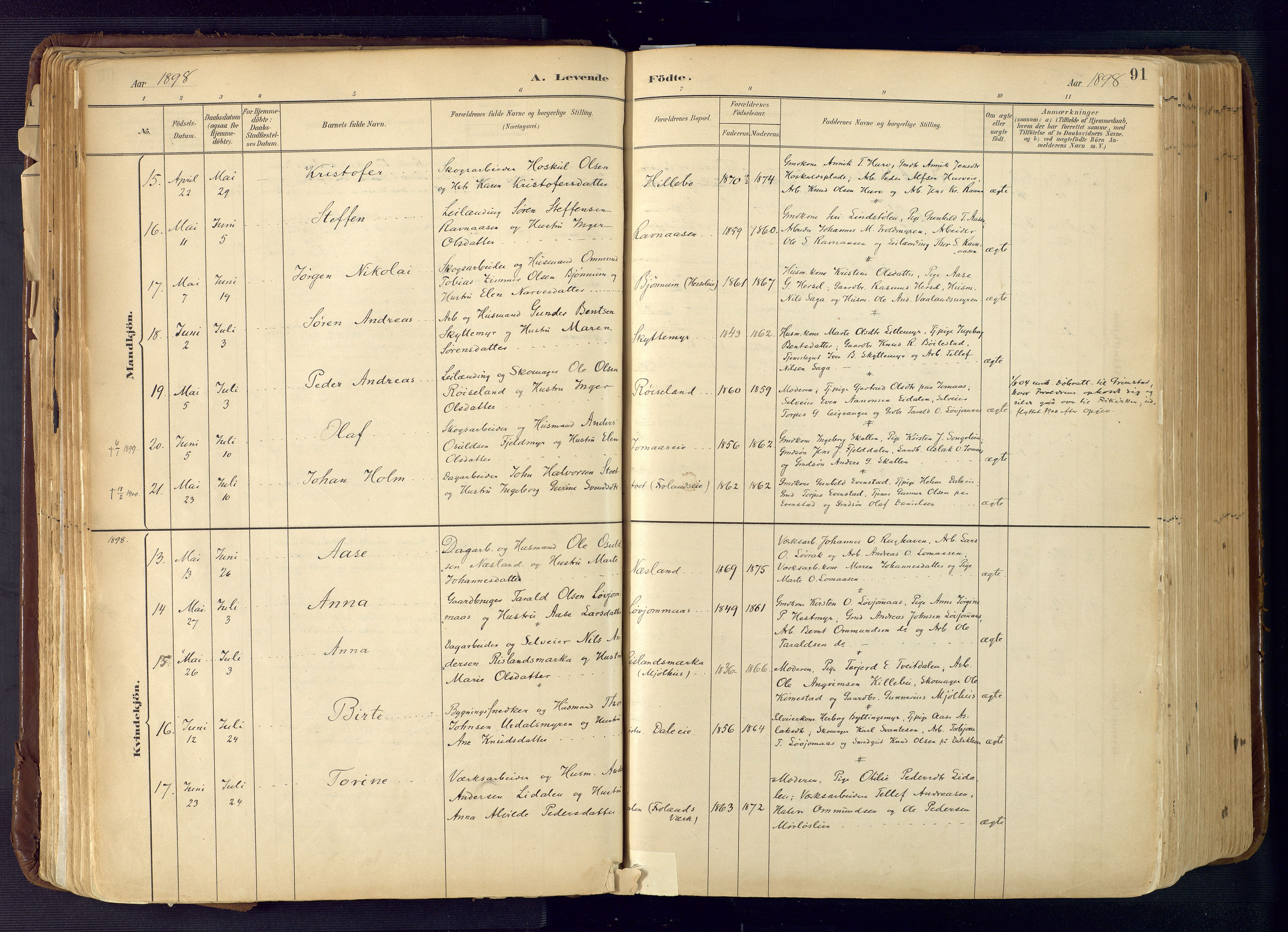 Froland sokneprestkontor, AV/SAK-1111-0013/F/Fa/L0005: Parish register (official) no. A 5, 1882-1921, p. 91