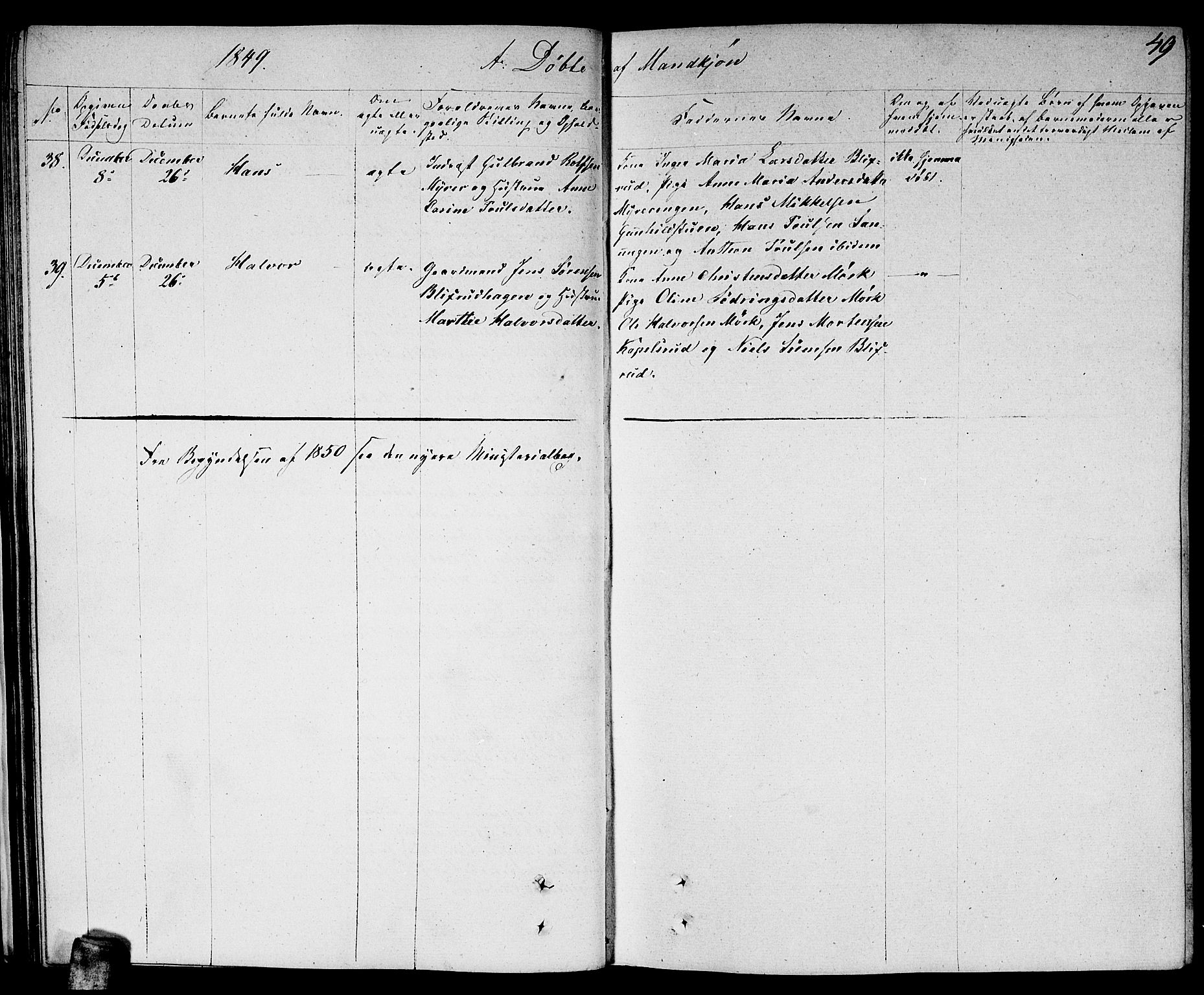 Nittedal prestekontor Kirkebøker, AV/SAO-A-10365a/F/Fa/L0004: Parish register (official) no. I 4, 1836-1849, p. 49