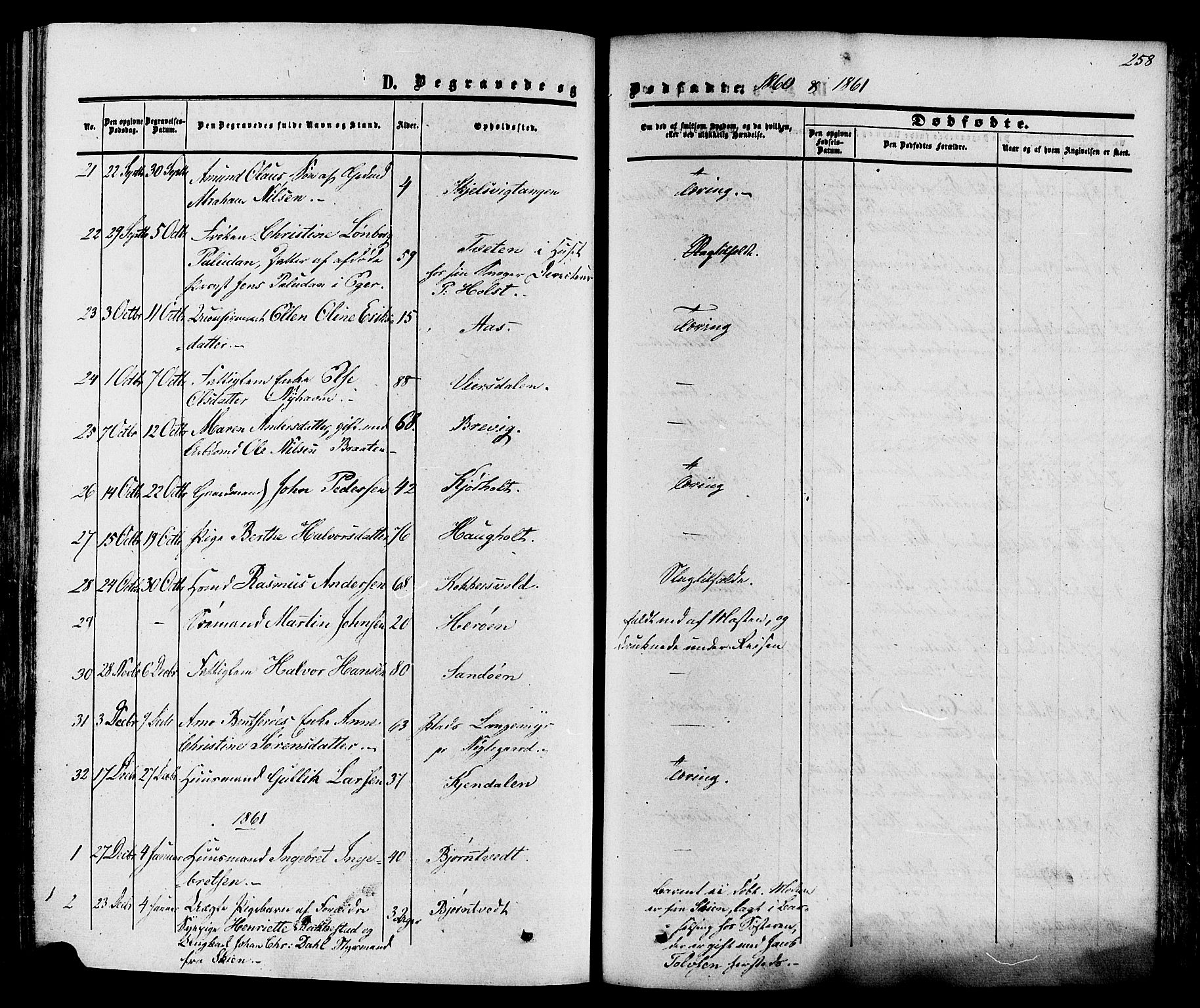 Eidanger kirkebøker, SAKO/A-261/F/Fa/L0010: Parish register (official) no. 10, 1859-1874, p. 258