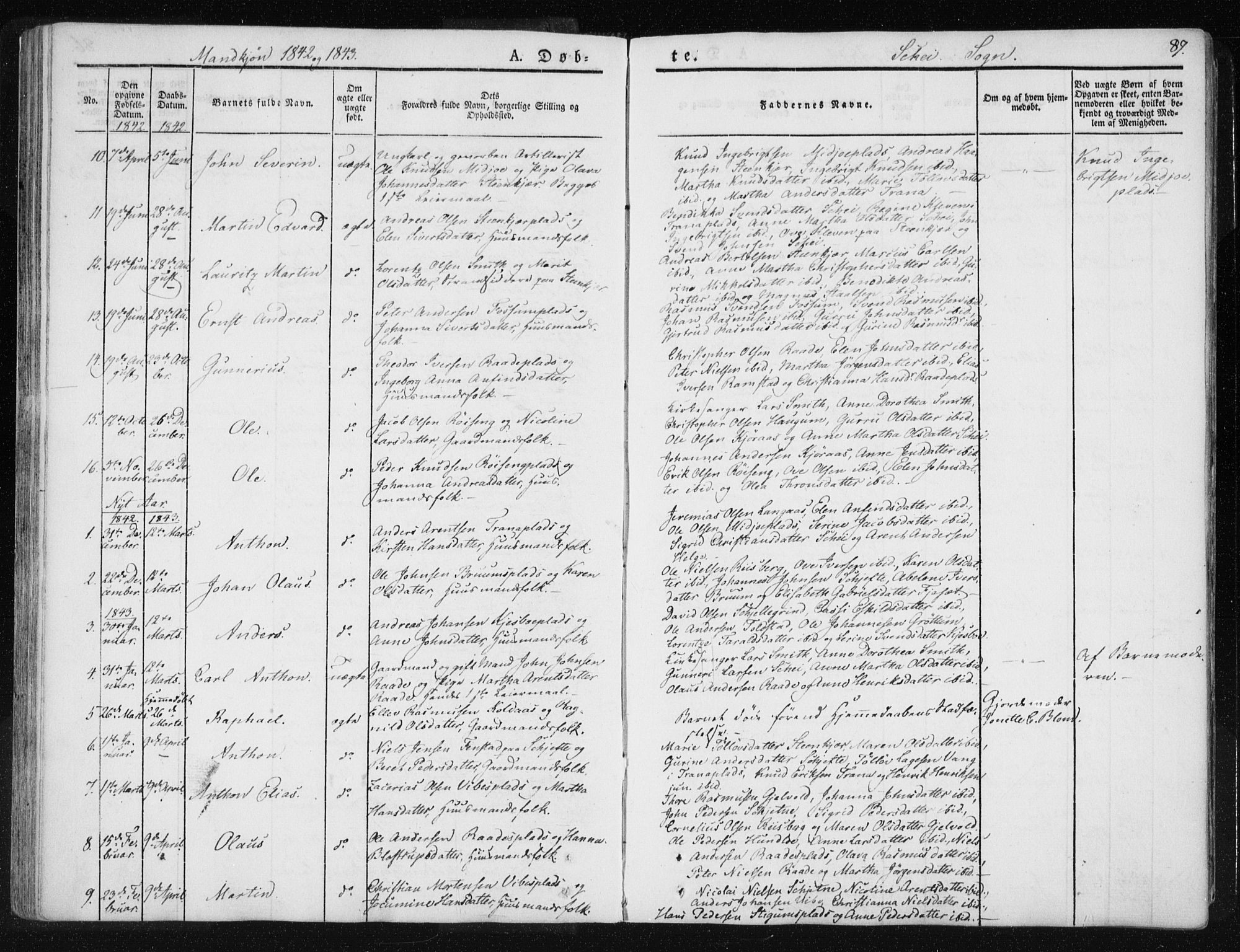 Ministerialprotokoller, klokkerbøker og fødselsregistre - Nord-Trøndelag, SAT/A-1458/735/L0339: Parish register (official) no. 735A06 /2, 1836-1848, p. 87