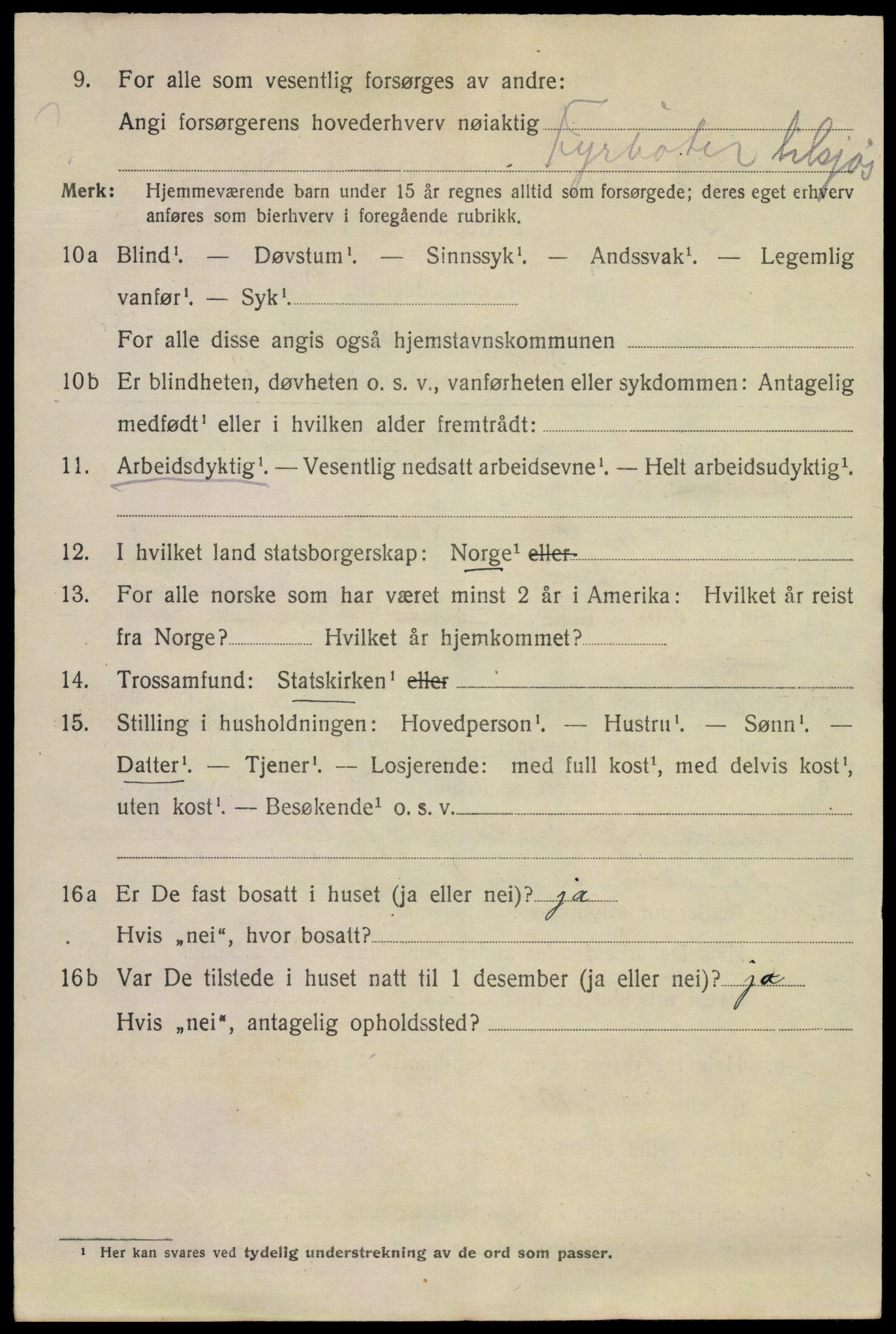 SAKO, 1920 census for Kragerø, 1920, p. 11980