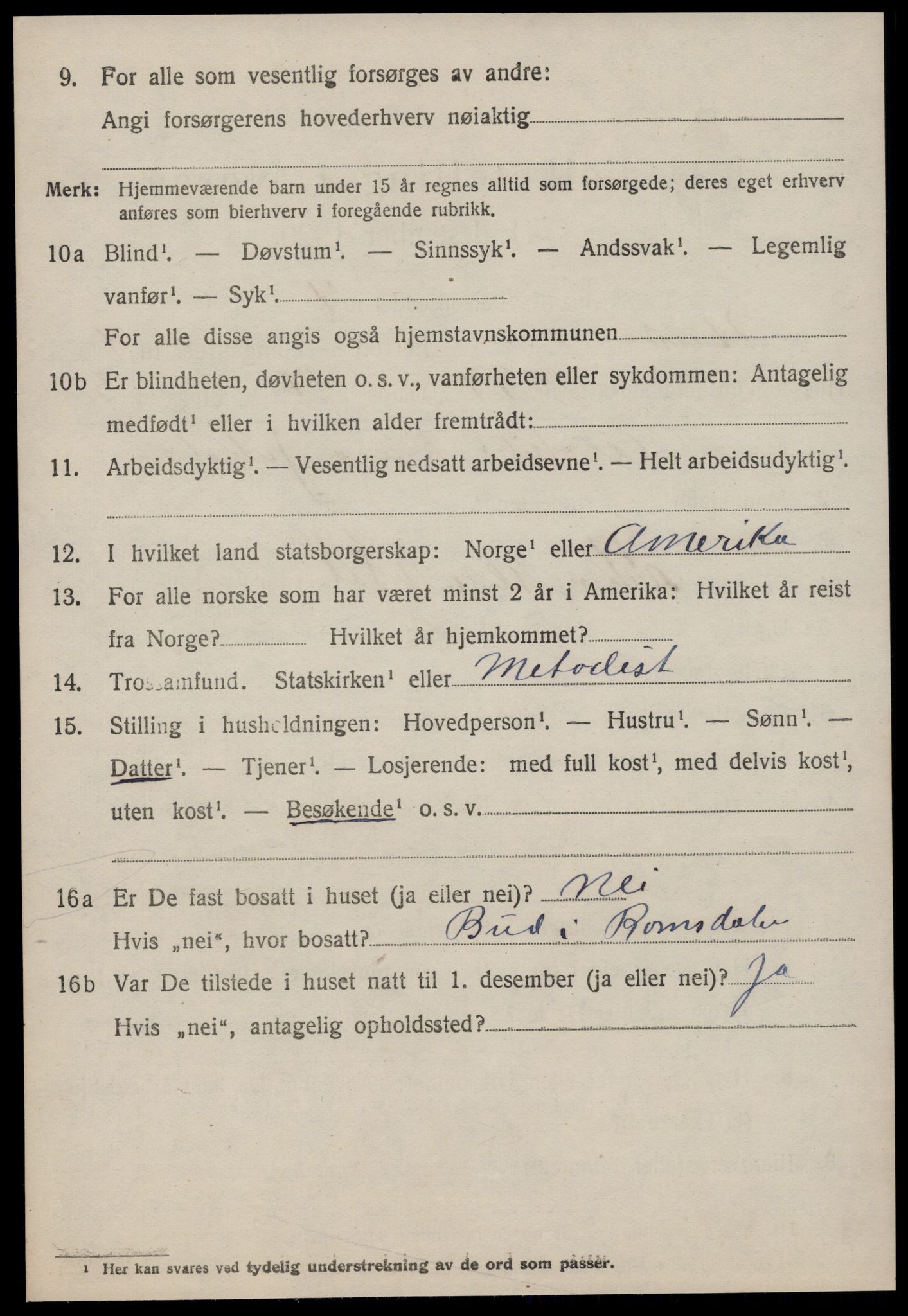 SAT, 1920 census for Hustad, 1920, p. 3582