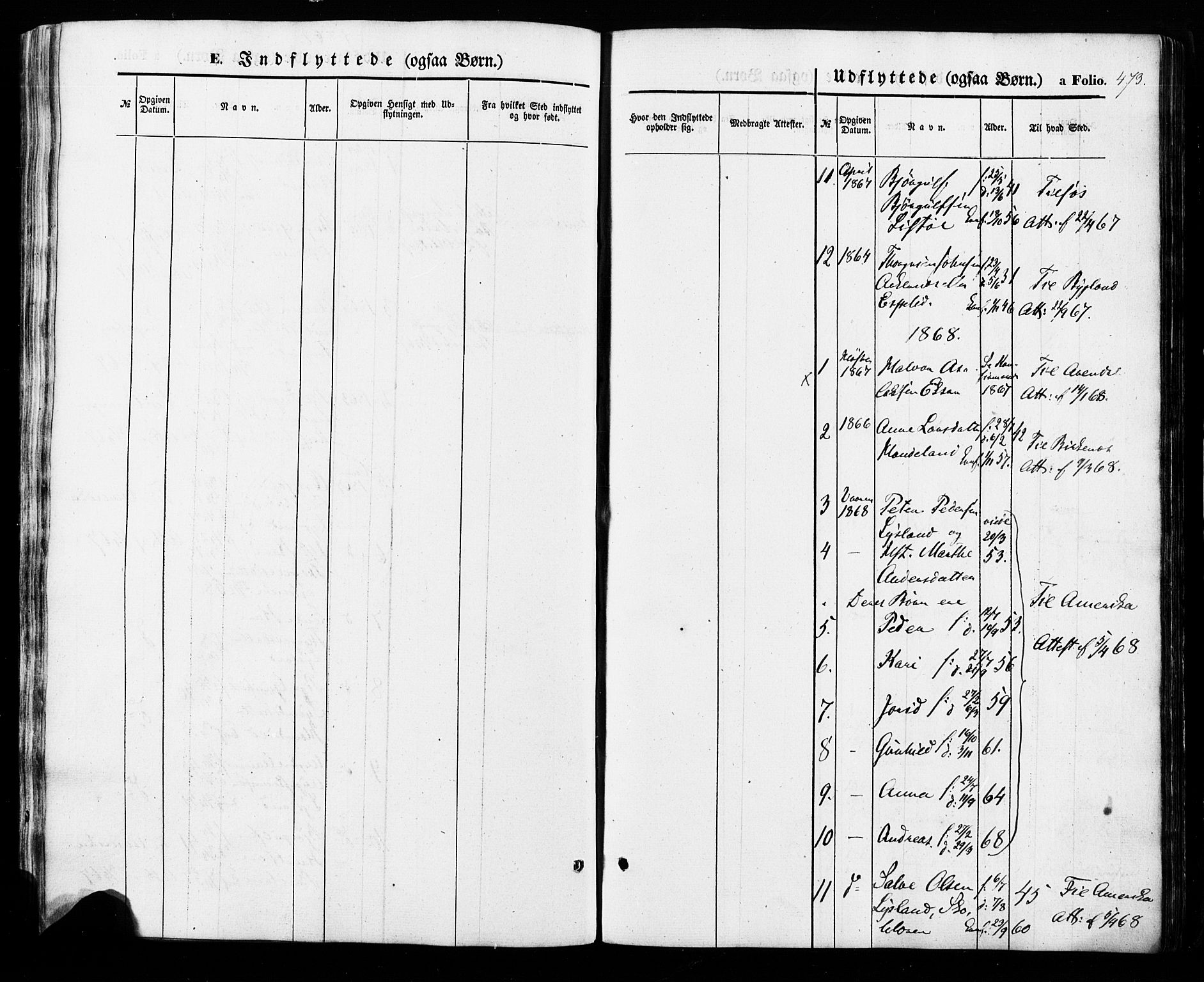 Åseral sokneprestkontor, SAK/1111-0051/F/Fa/L0002: Parish register (official) no. A 2, 1854-1884, p. 473