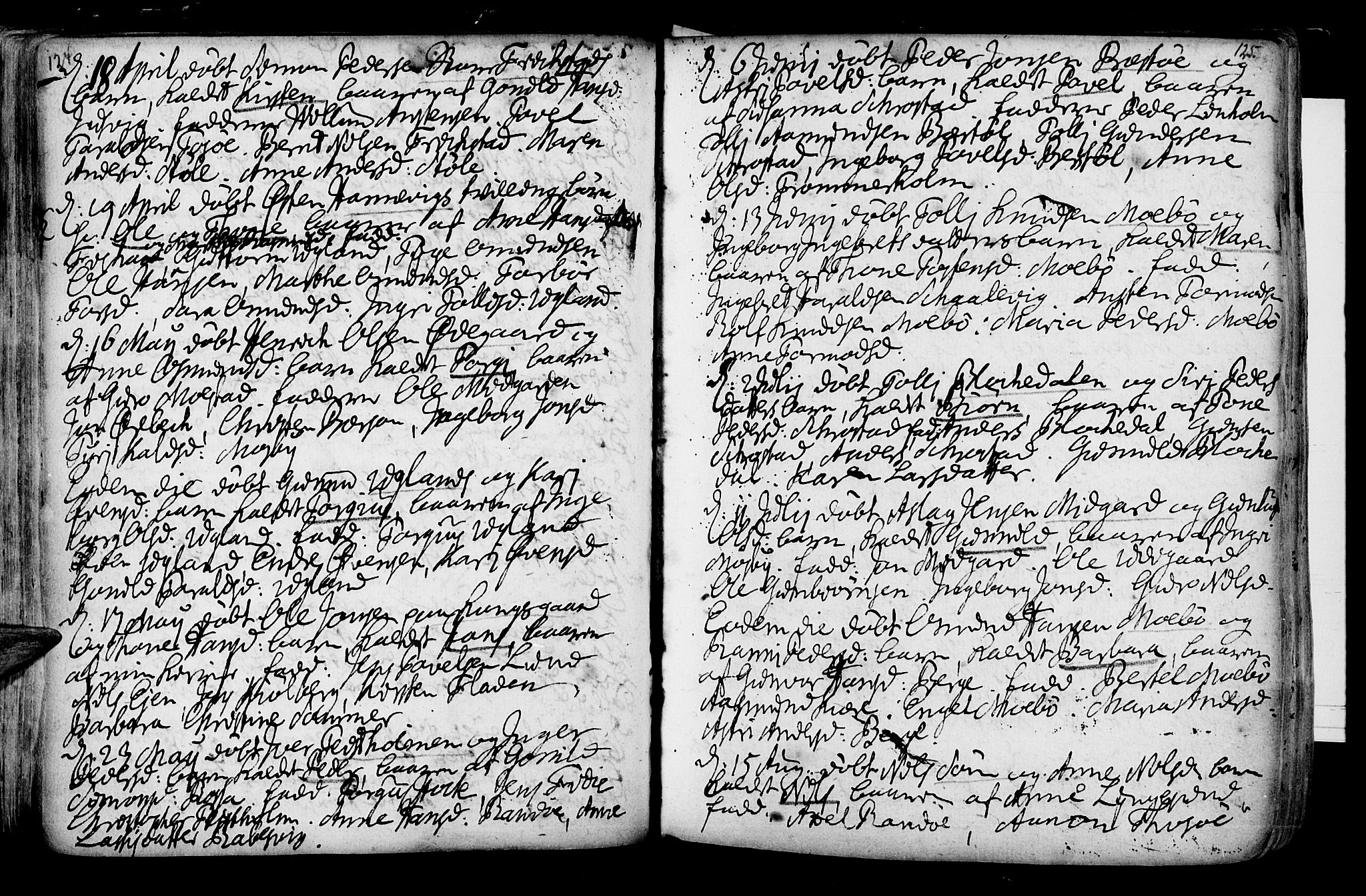 Oddernes sokneprestkontor, AV/SAK-1111-0033/F/Fa/Faa/L0002: Parish register (official) no. A 2, 1719-1764, p. 124-125