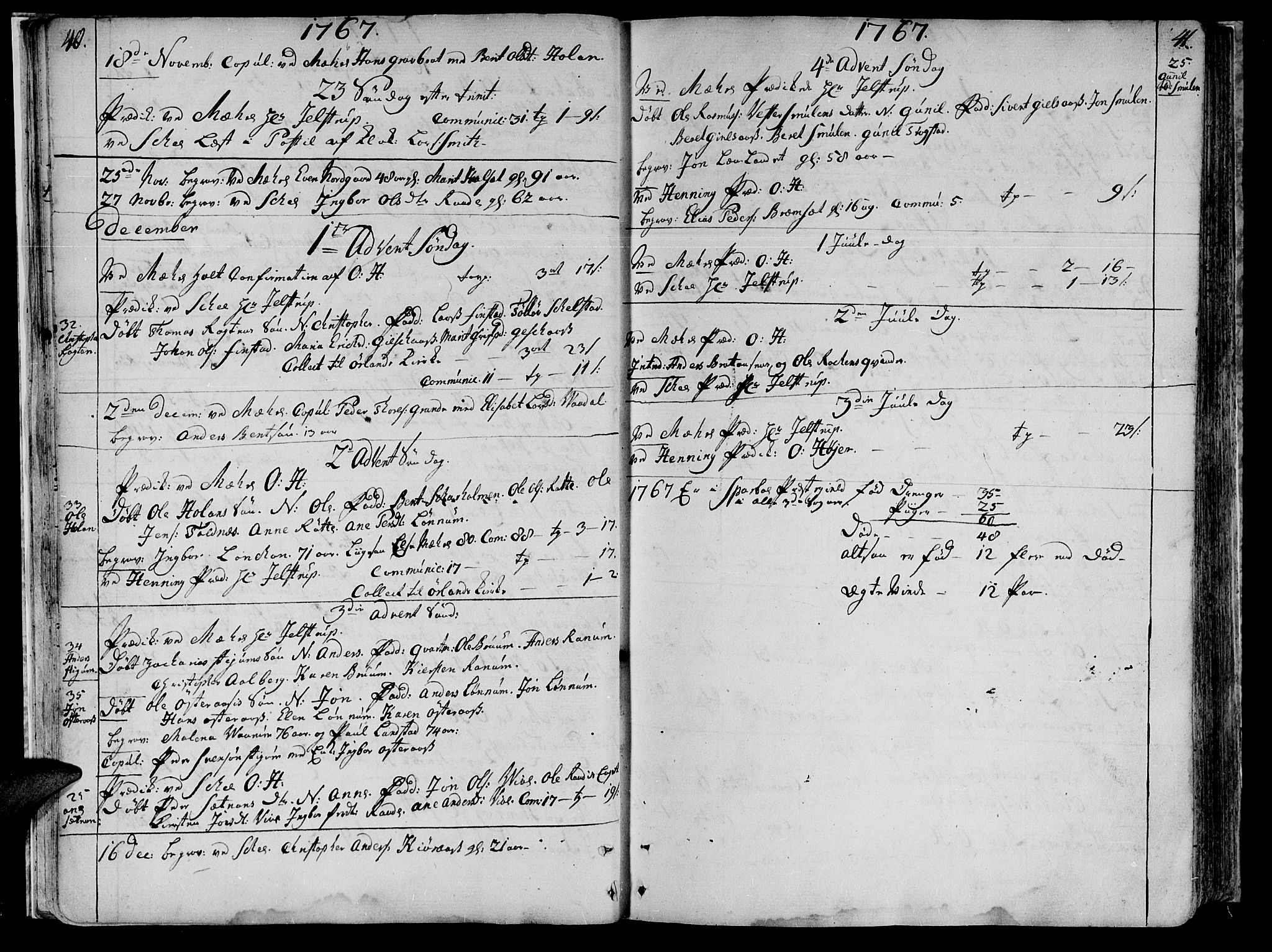 Ministerialprotokoller, klokkerbøker og fødselsregistre - Nord-Trøndelag, SAT/A-1458/735/L0331: Parish register (official) no. 735A02, 1762-1794, p. 40-41