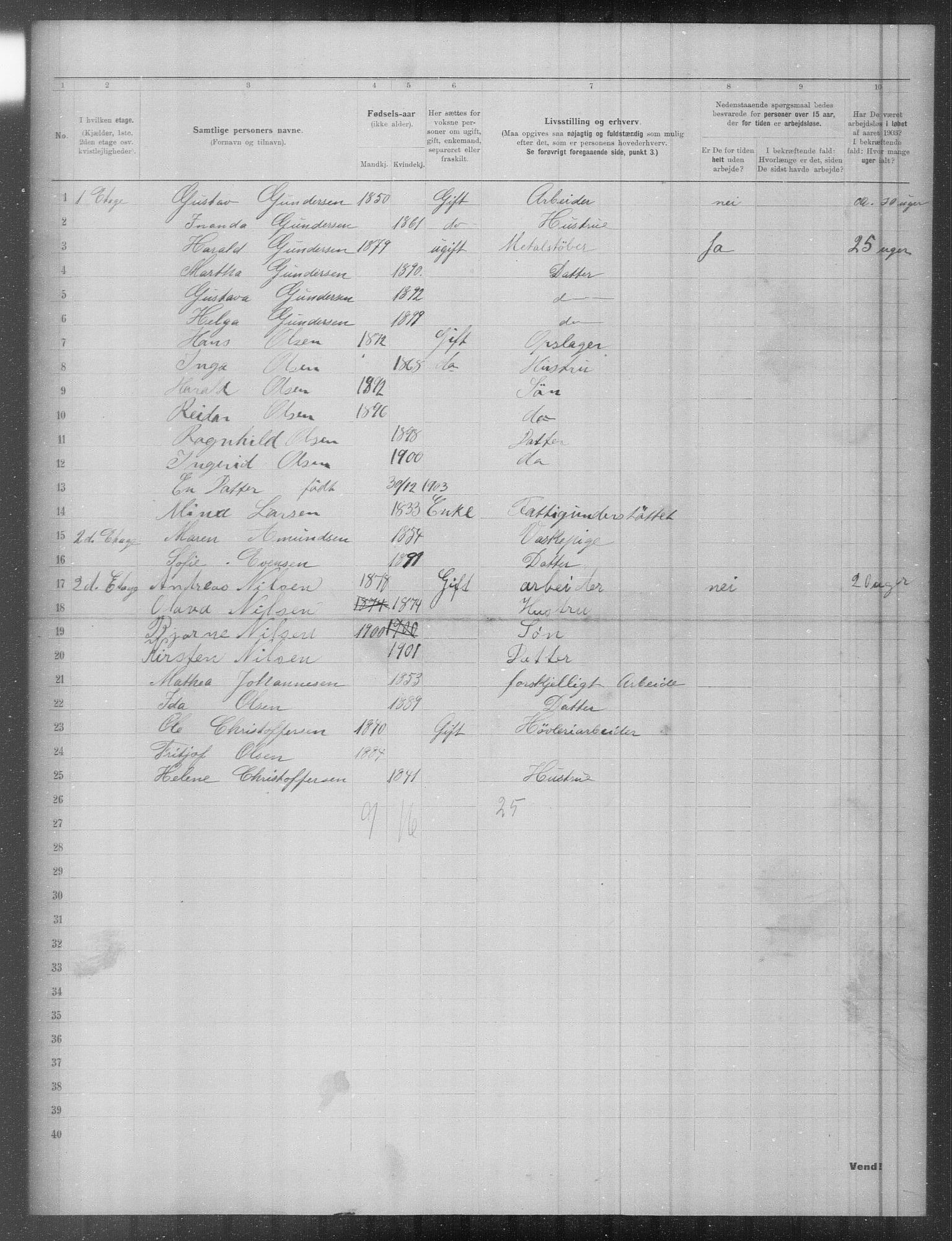 OBA, Municipal Census 1903 for Kristiania, 1903, p. 4572