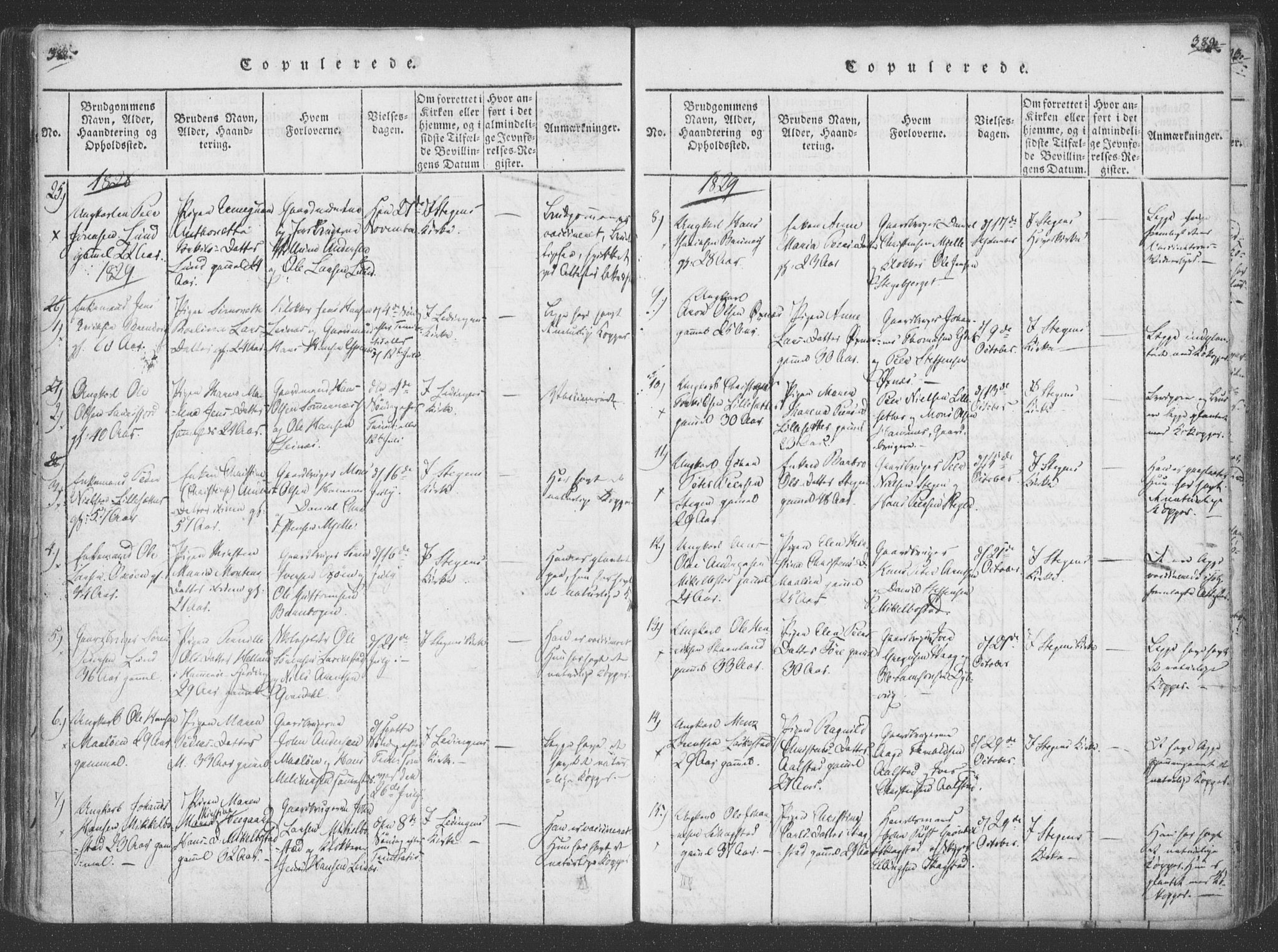 Ministerialprotokoller, klokkerbøker og fødselsregistre - Nordland, SAT/A-1459/855/L0798: Parish register (official) no. 855A06, 1821-1835, p. 388-389