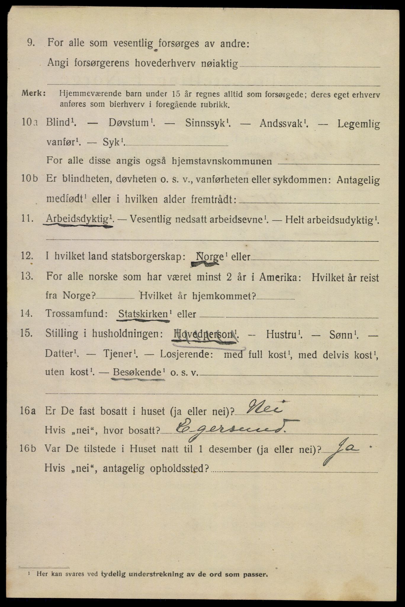 SAKO, 1920 census for Kragerø, 1920, p. 11094